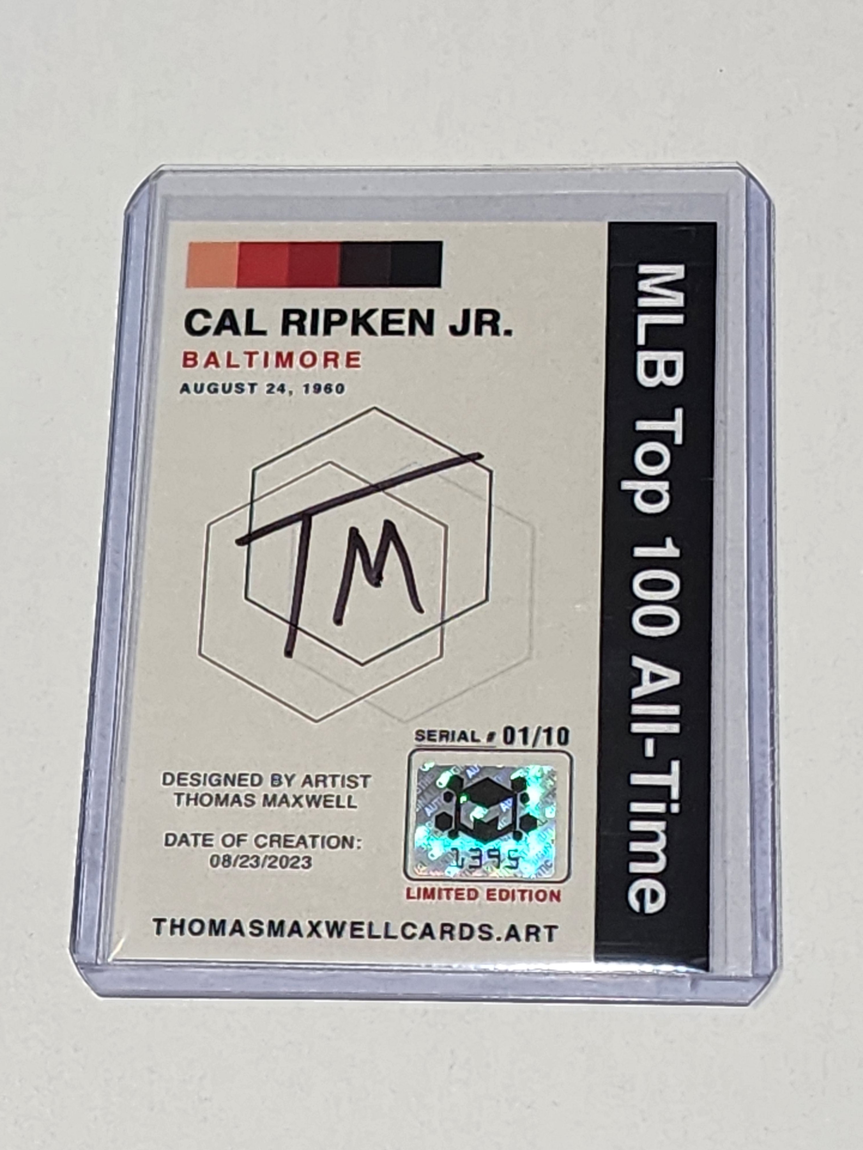 Cal Ripken Jr. Artist Signed Baseball Art Card 1/10