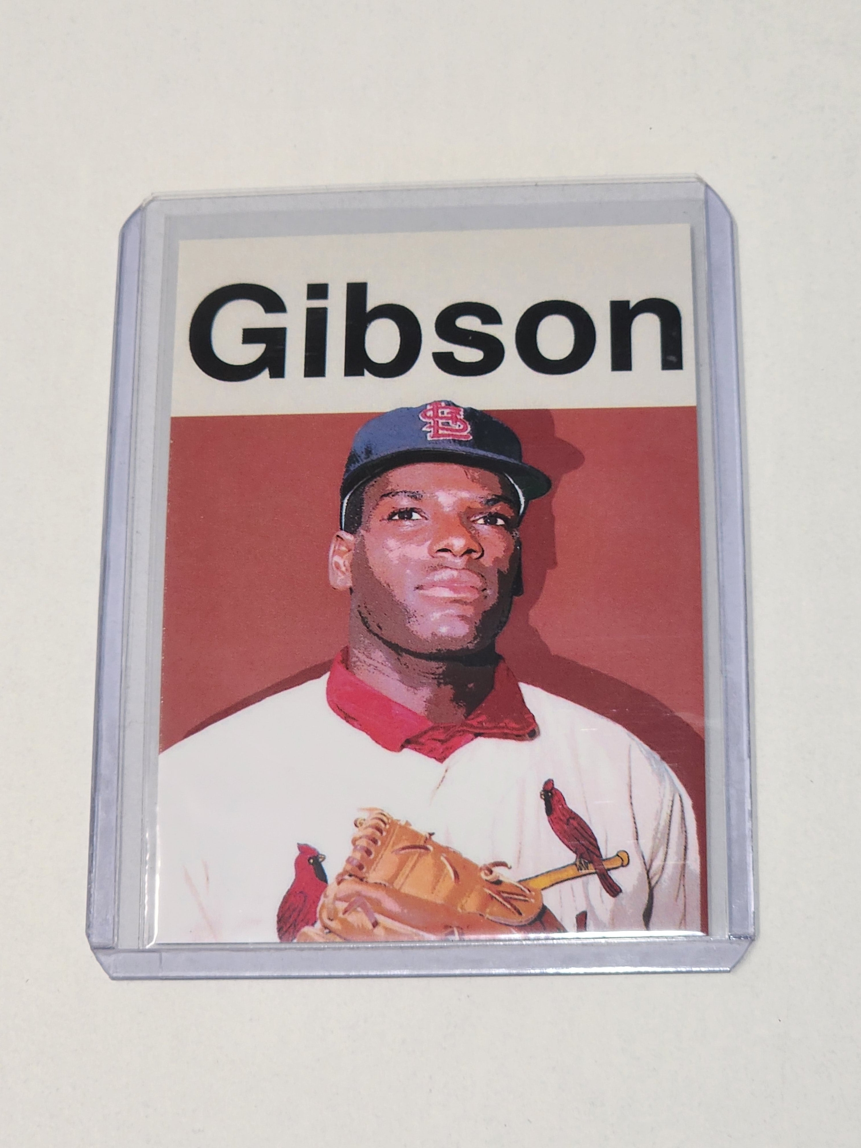 Bob Gibson Artist Signed Baseball Art Card 1/10