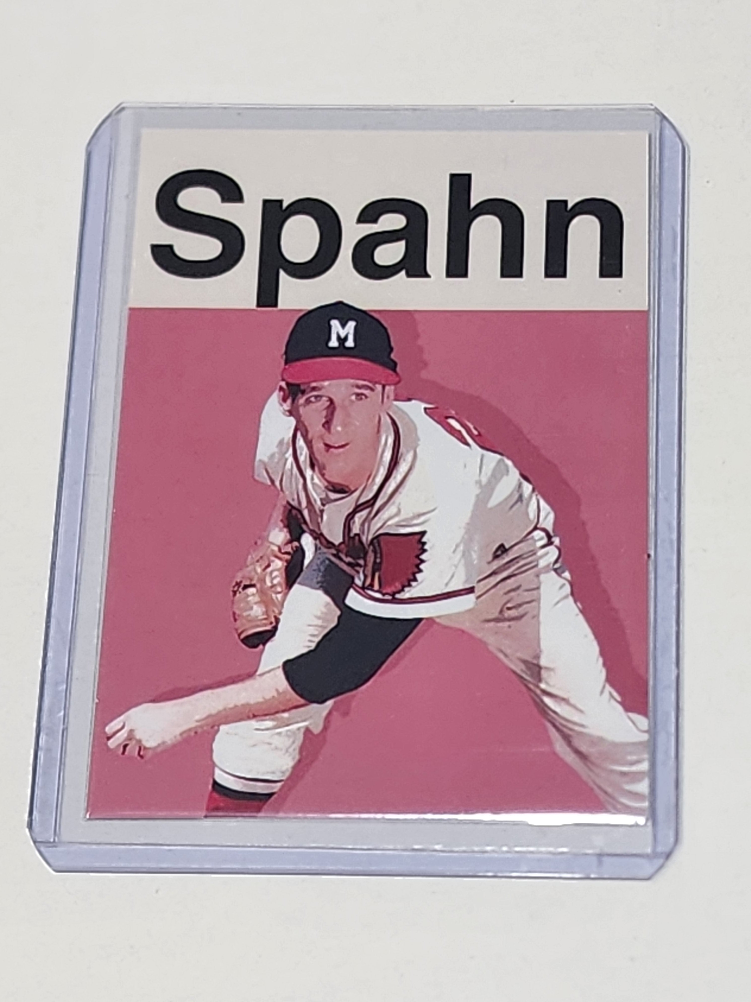 Warren Spahn Artist Signed Baseball Art Card 1/10