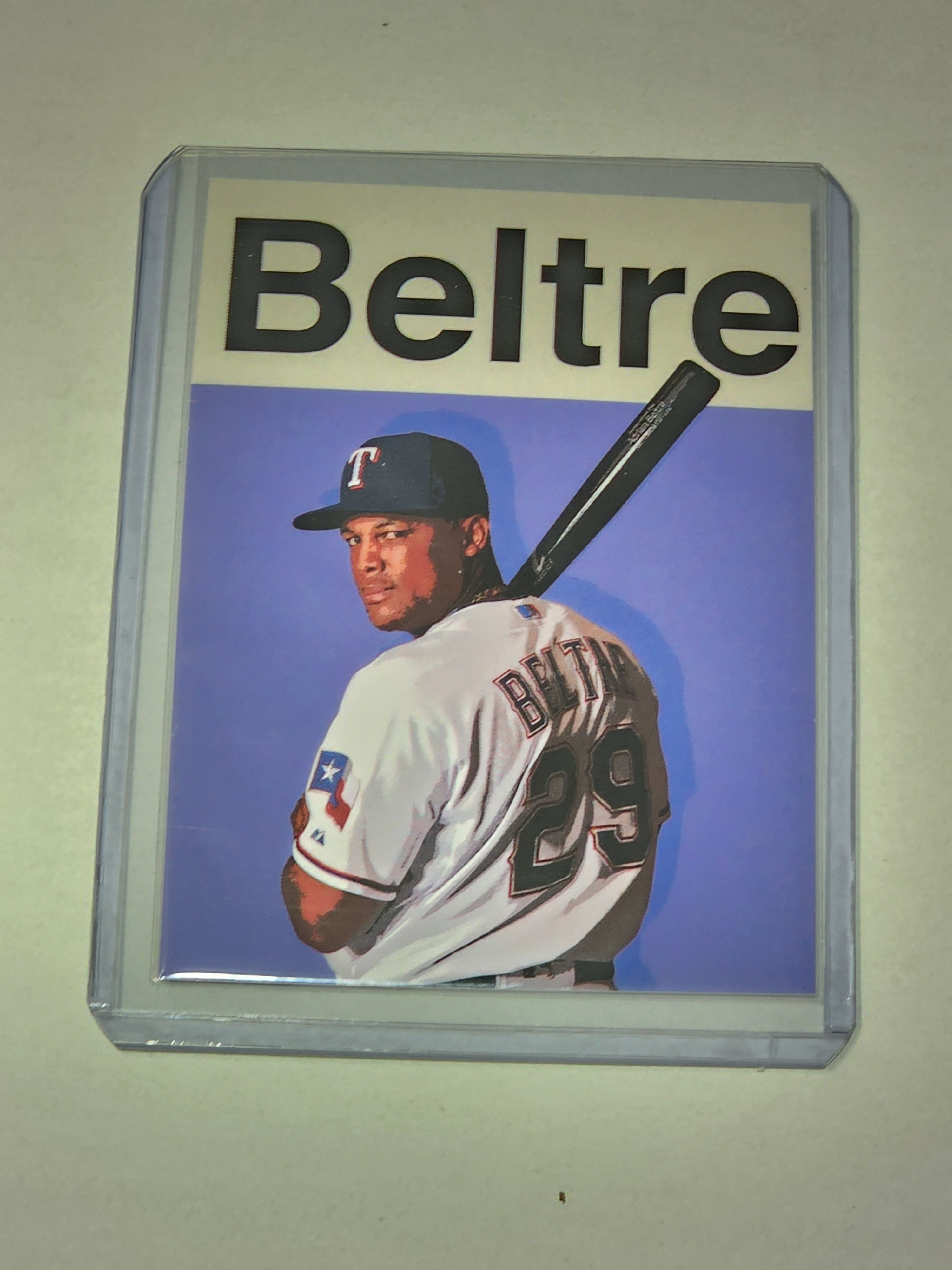 Adrian Beltre Artist Signed Baseball Art Card 1/10