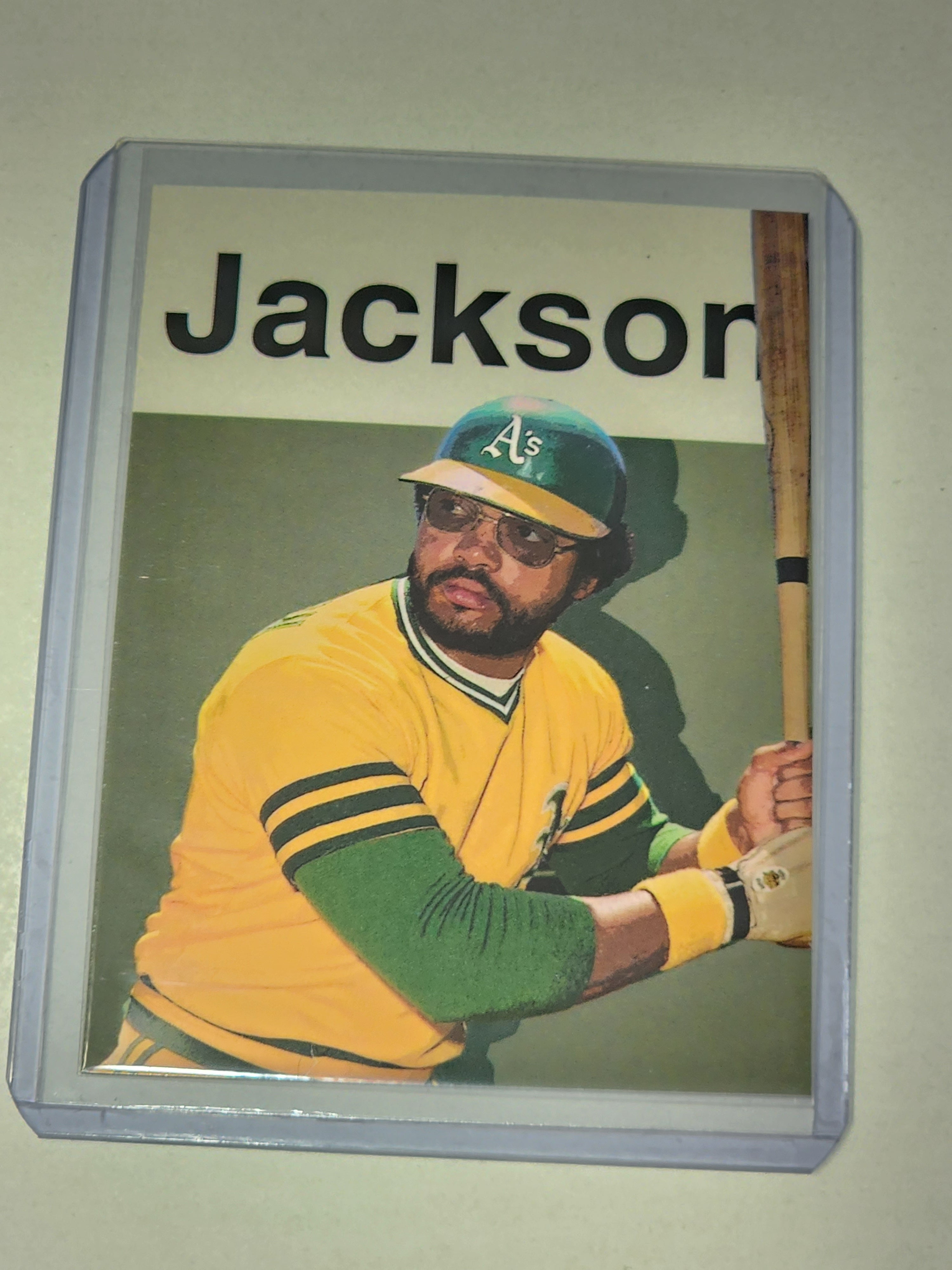 Reggie Jackson Artist Signed Baseball Art Card 1/10