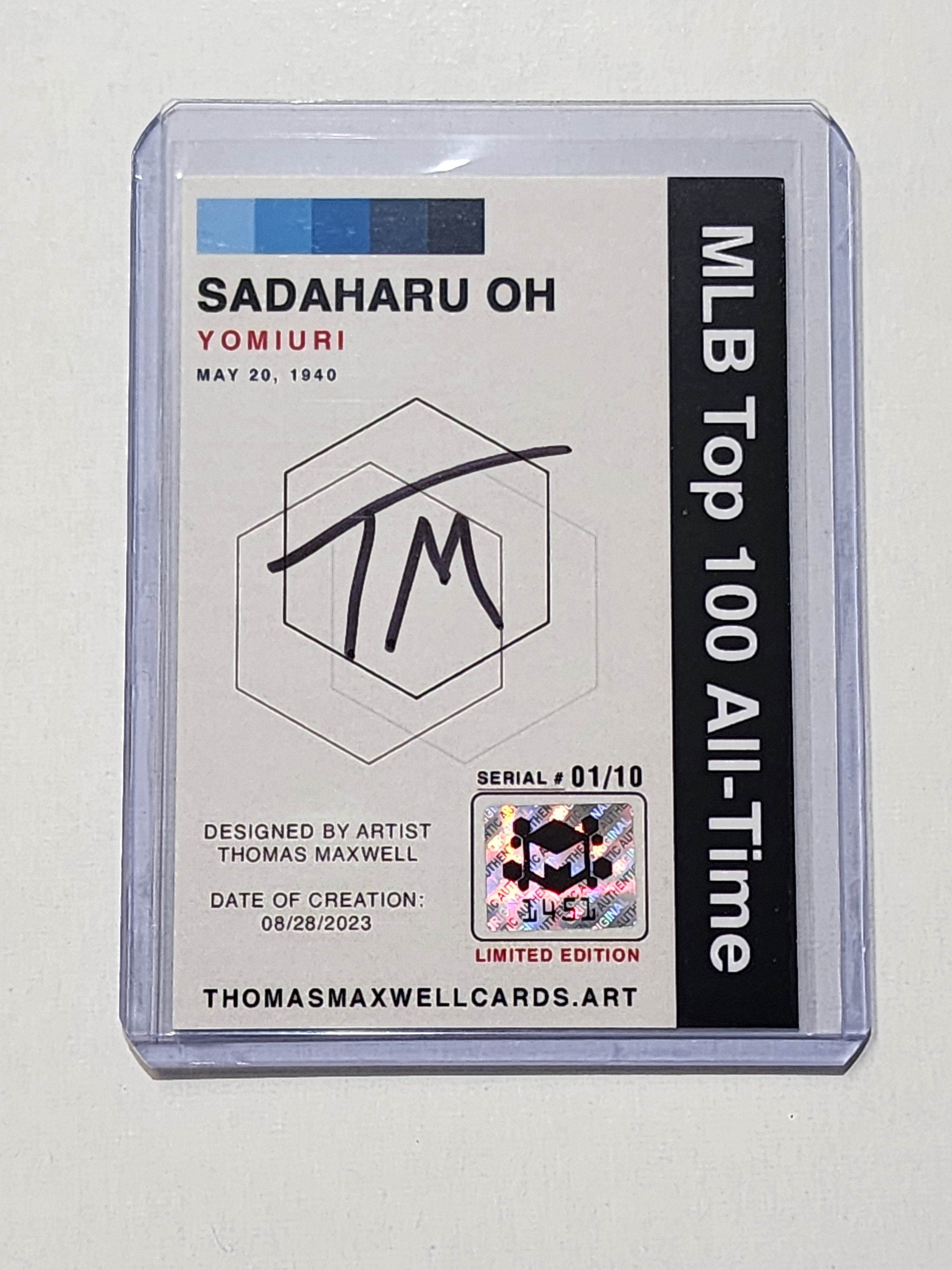 Sadaharu Oh Artist Signed Baseball Art Card 1/10