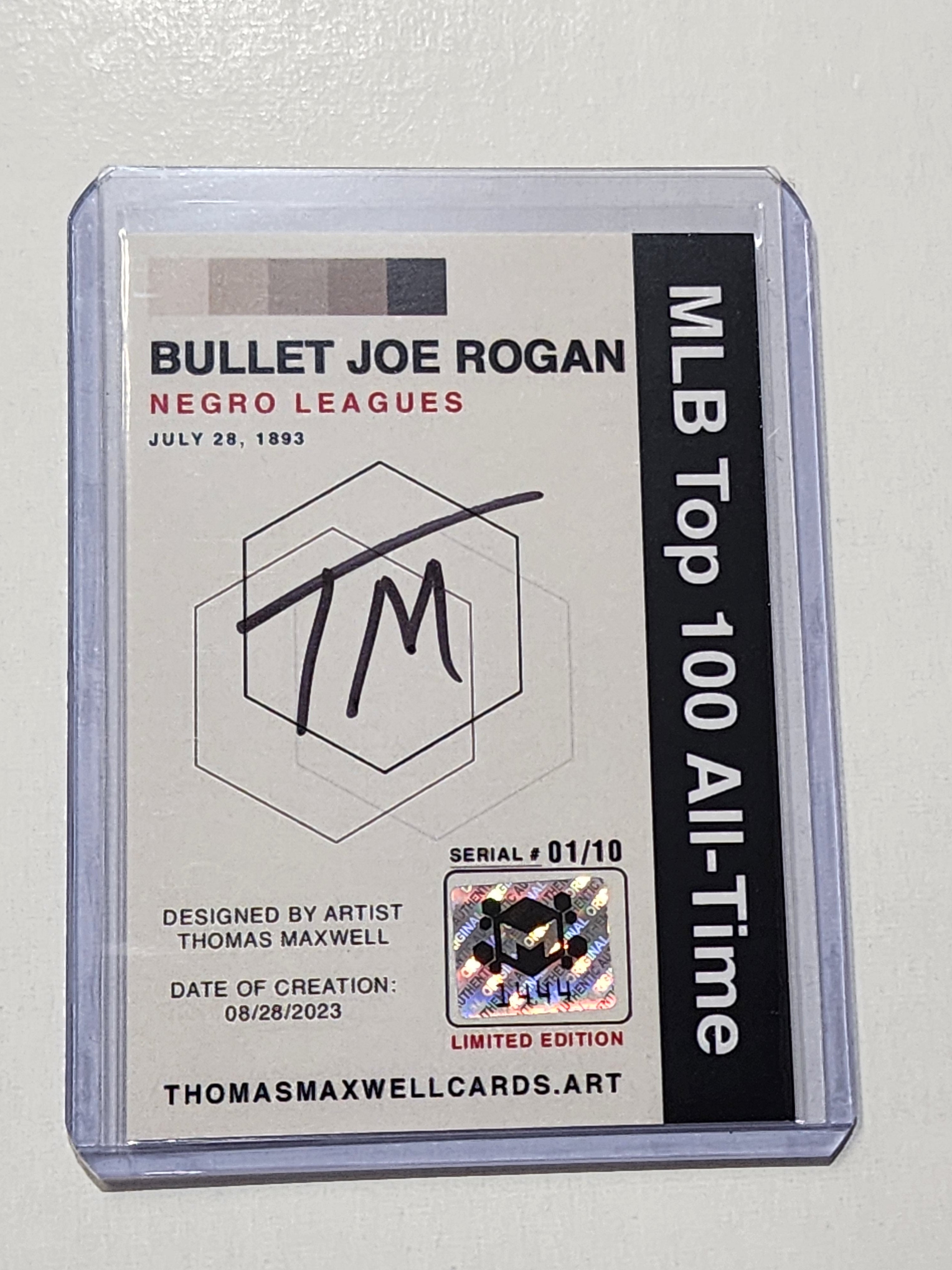 Bullet Joe Rogan Artist Signed Baseball Art Card 1/10