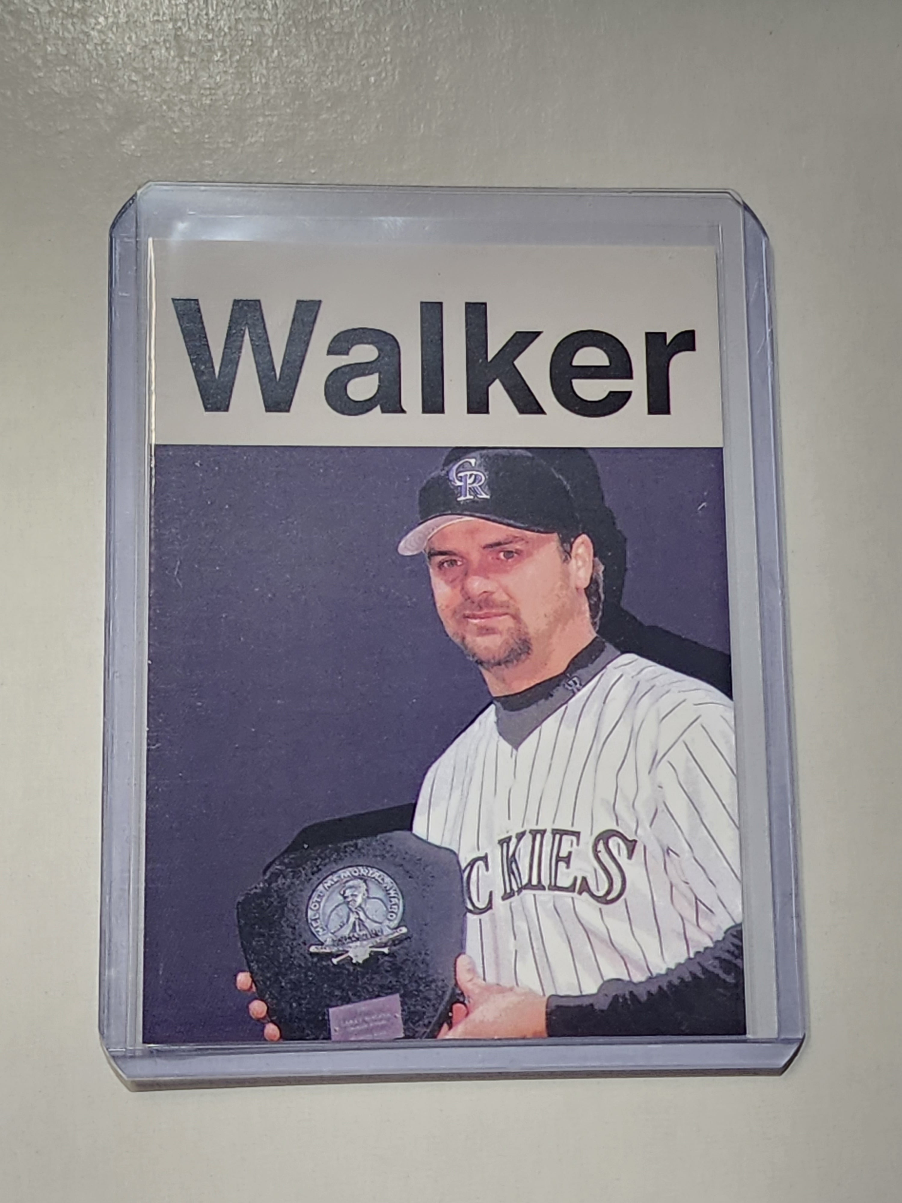 Larry Walker Artist Signed Baseball Art Card 1/10