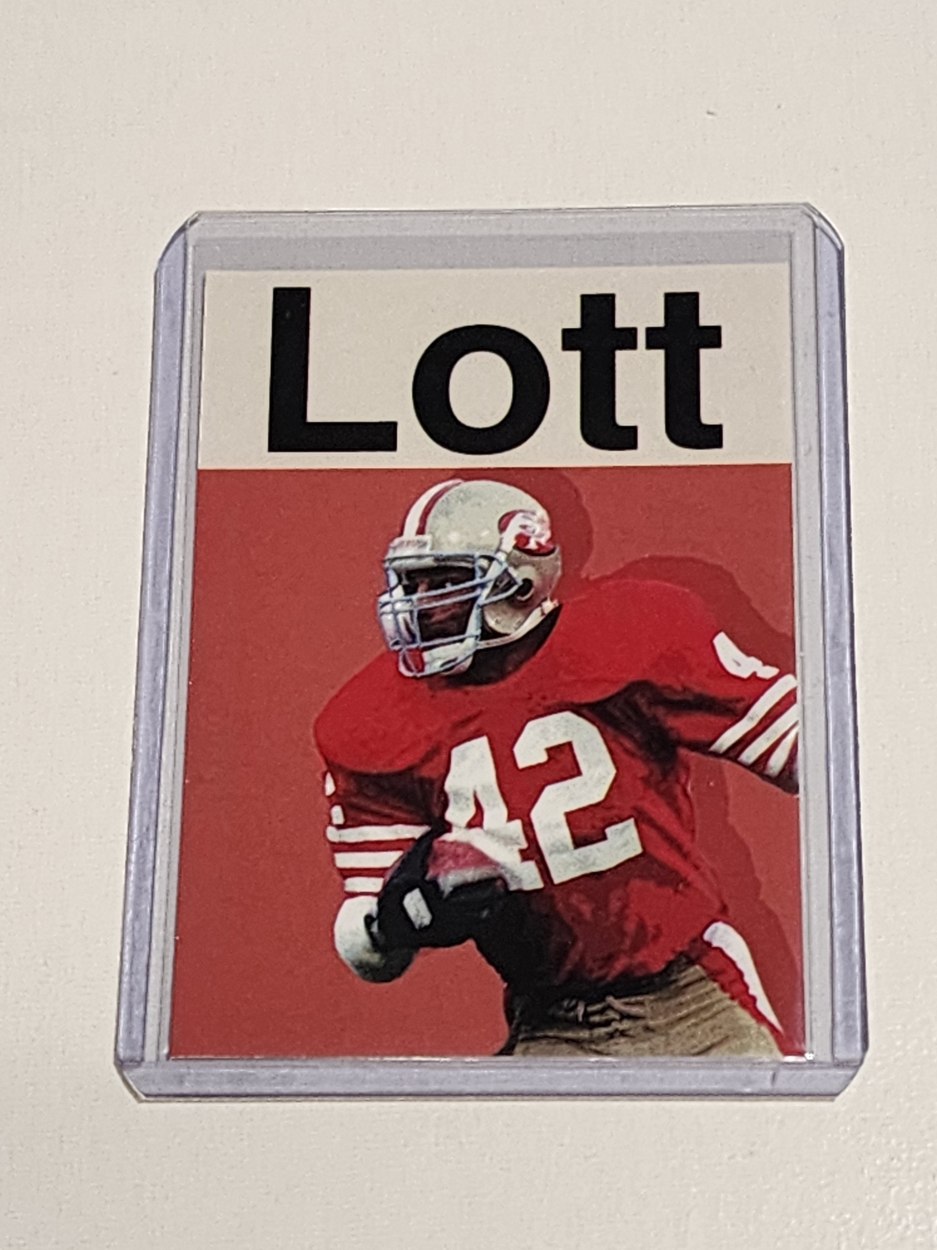 Ronnie Lott Artist Signed Football Art Card 1/10