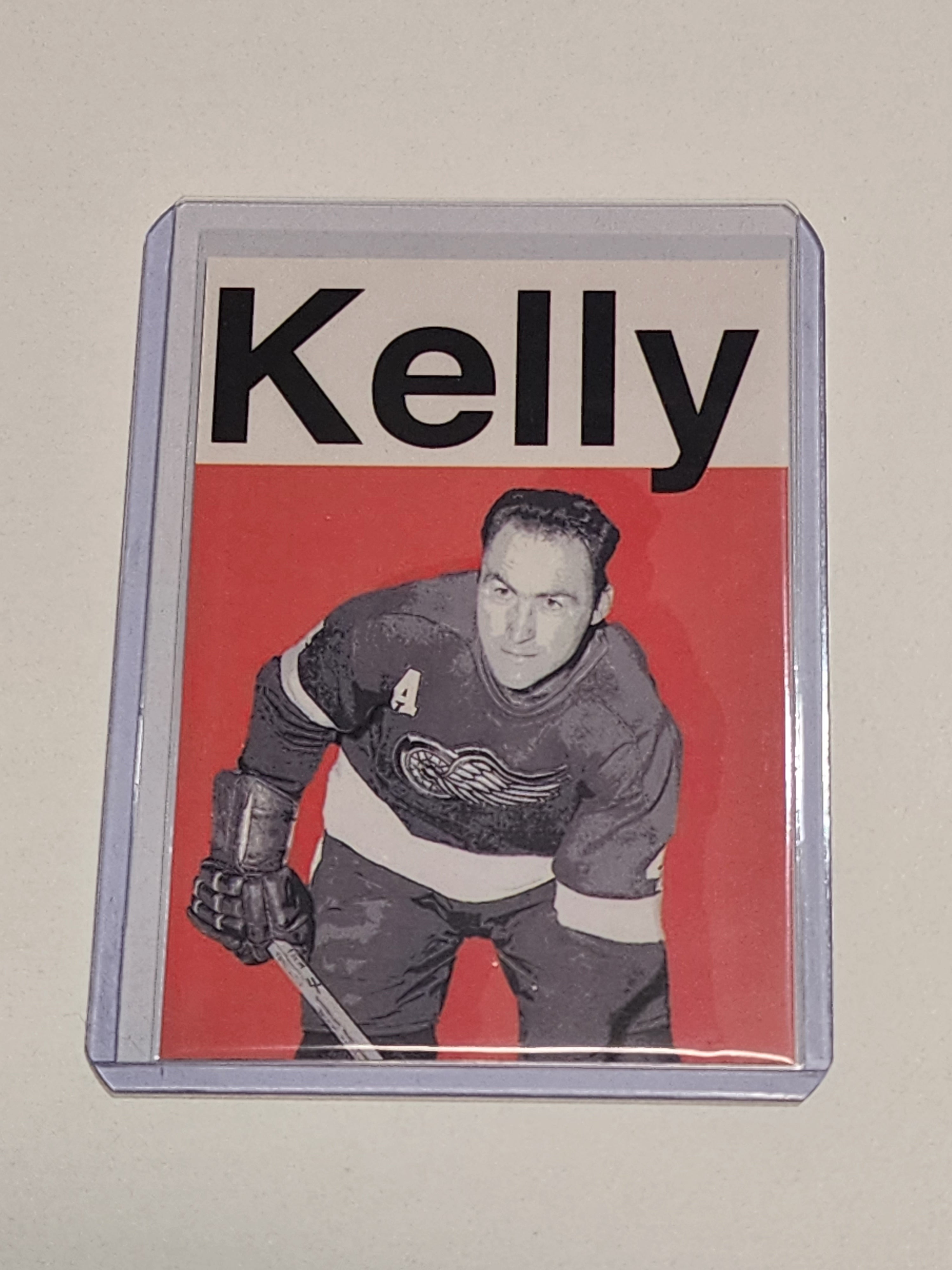 Red Kelly Artist Signed Hockey Art Card 1/10