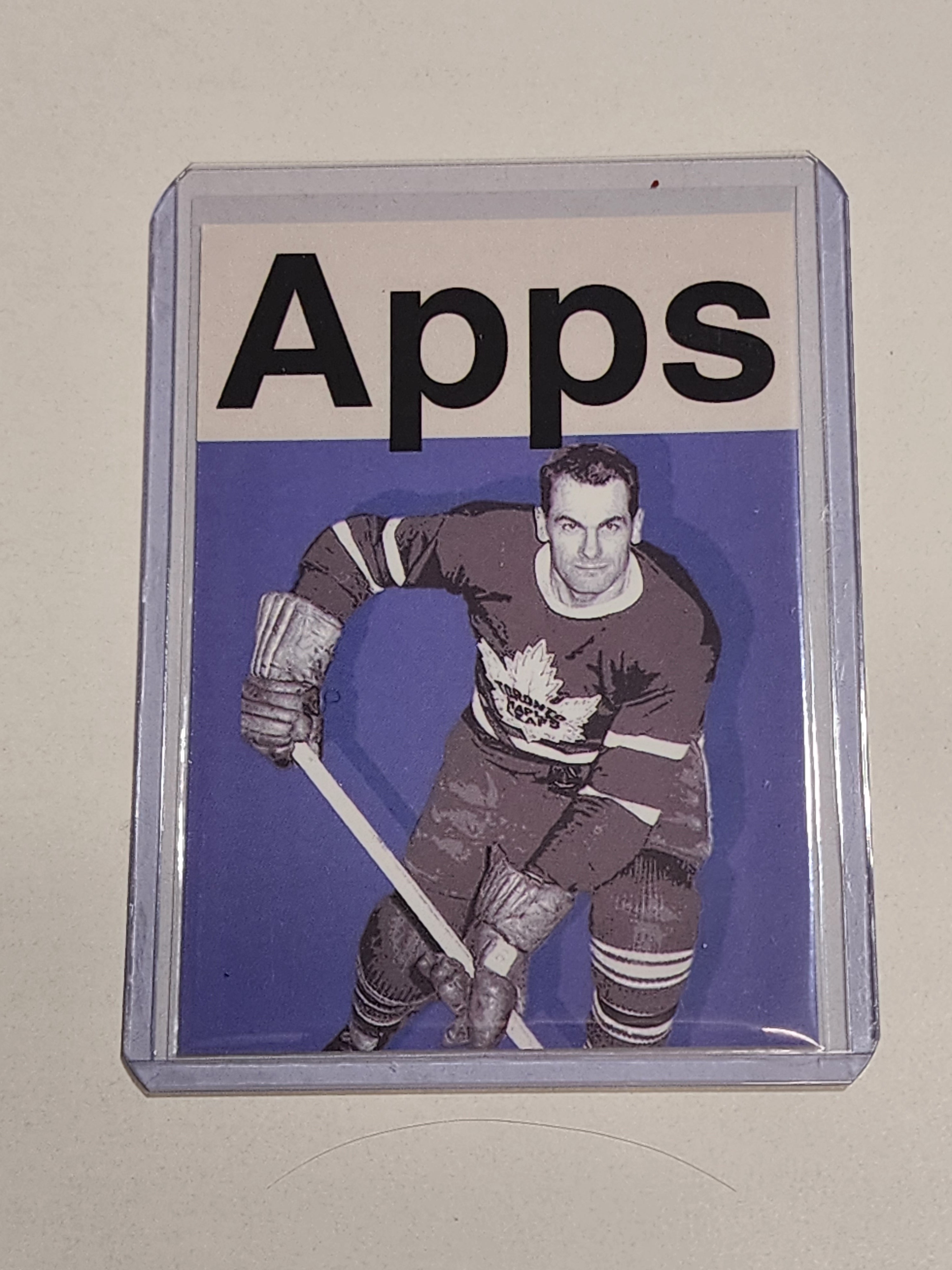 Syl Apps Artist Signed Hockey Art Card 1/10