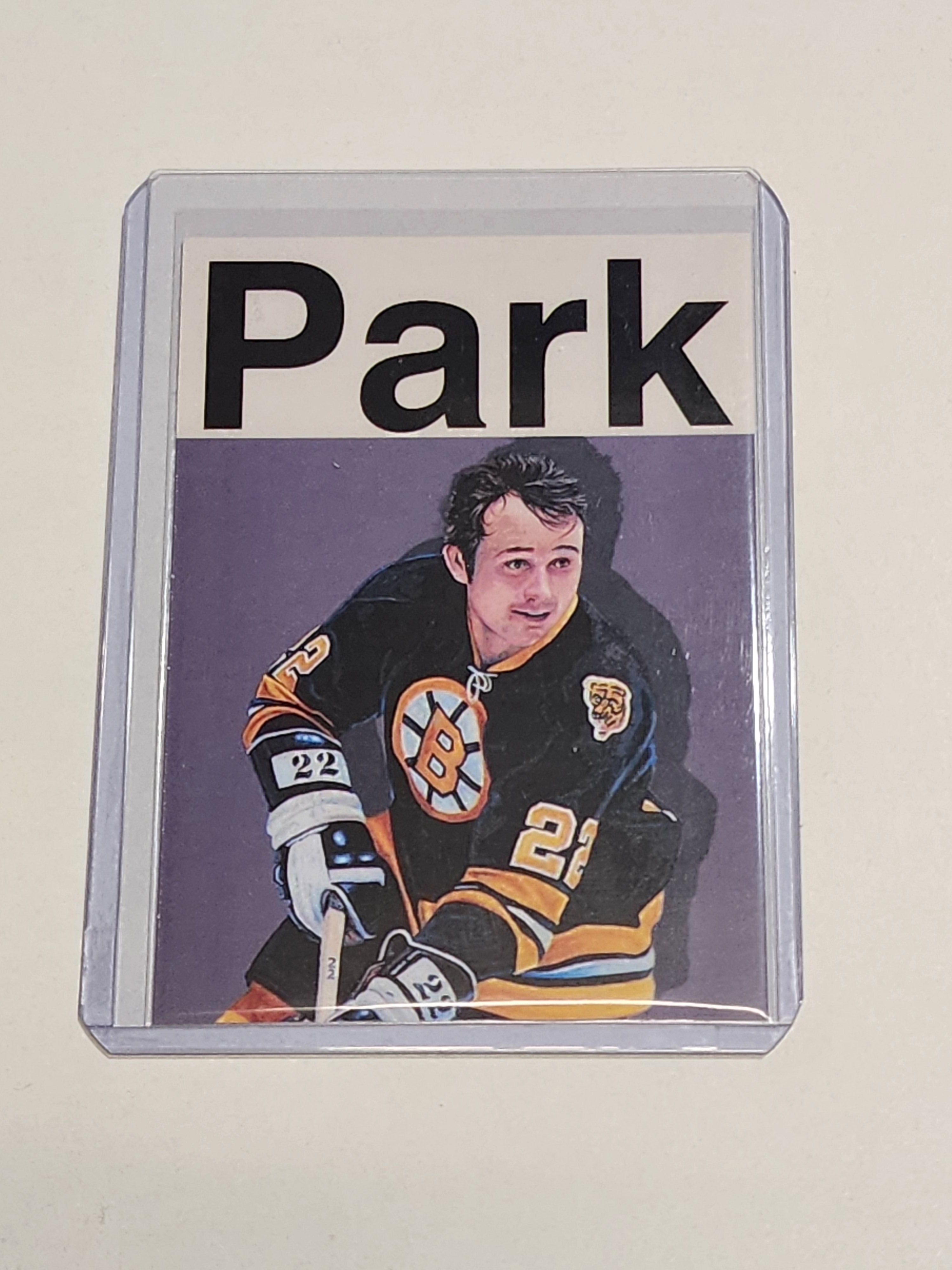 Brad Park Artist Signed Hockey Art Card 1/10