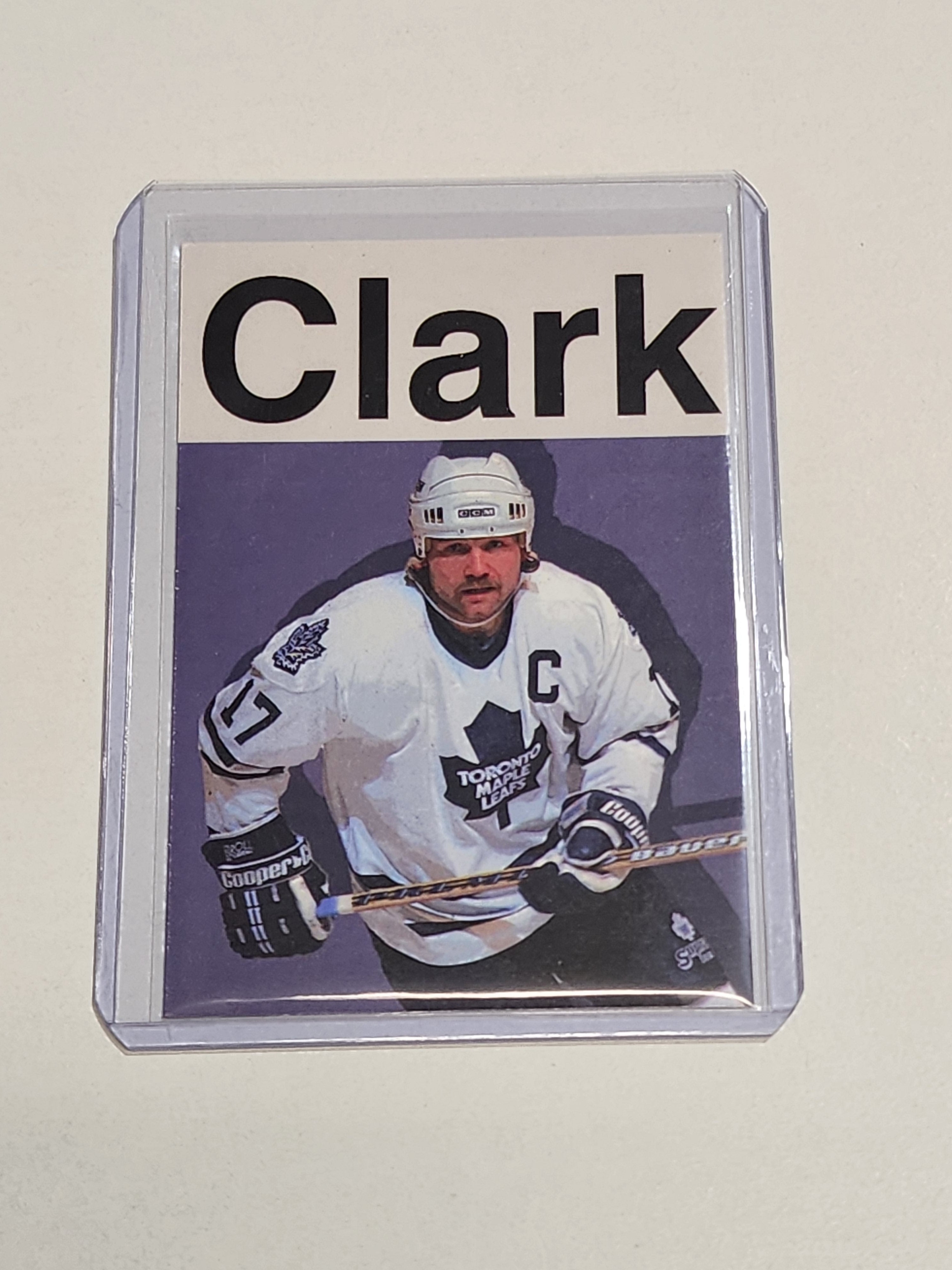 Wendel Clark Artist Signed Hockey Art Card 1/10