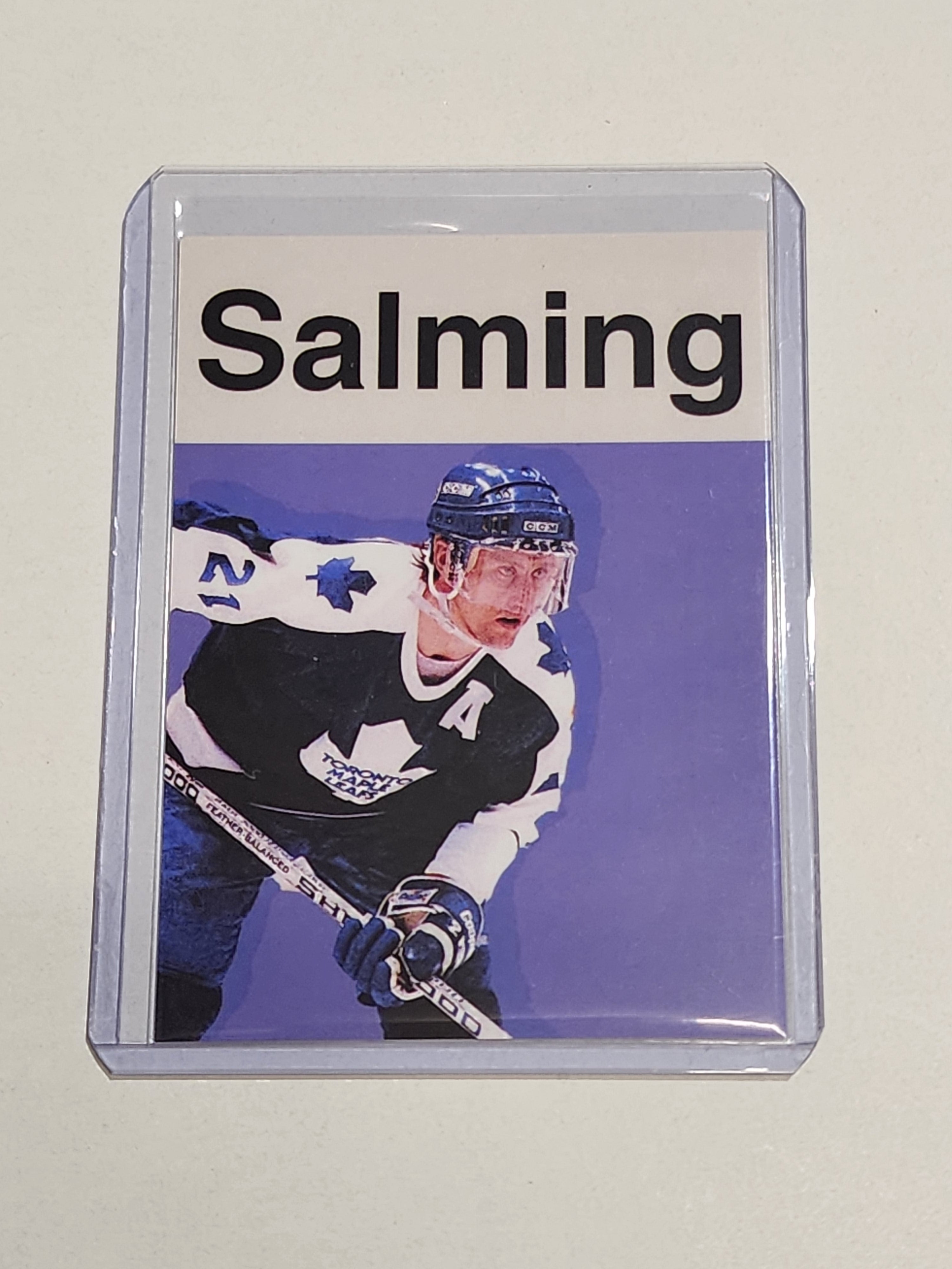 Borje Salming Artist Signed Hockey Art Card 1/10