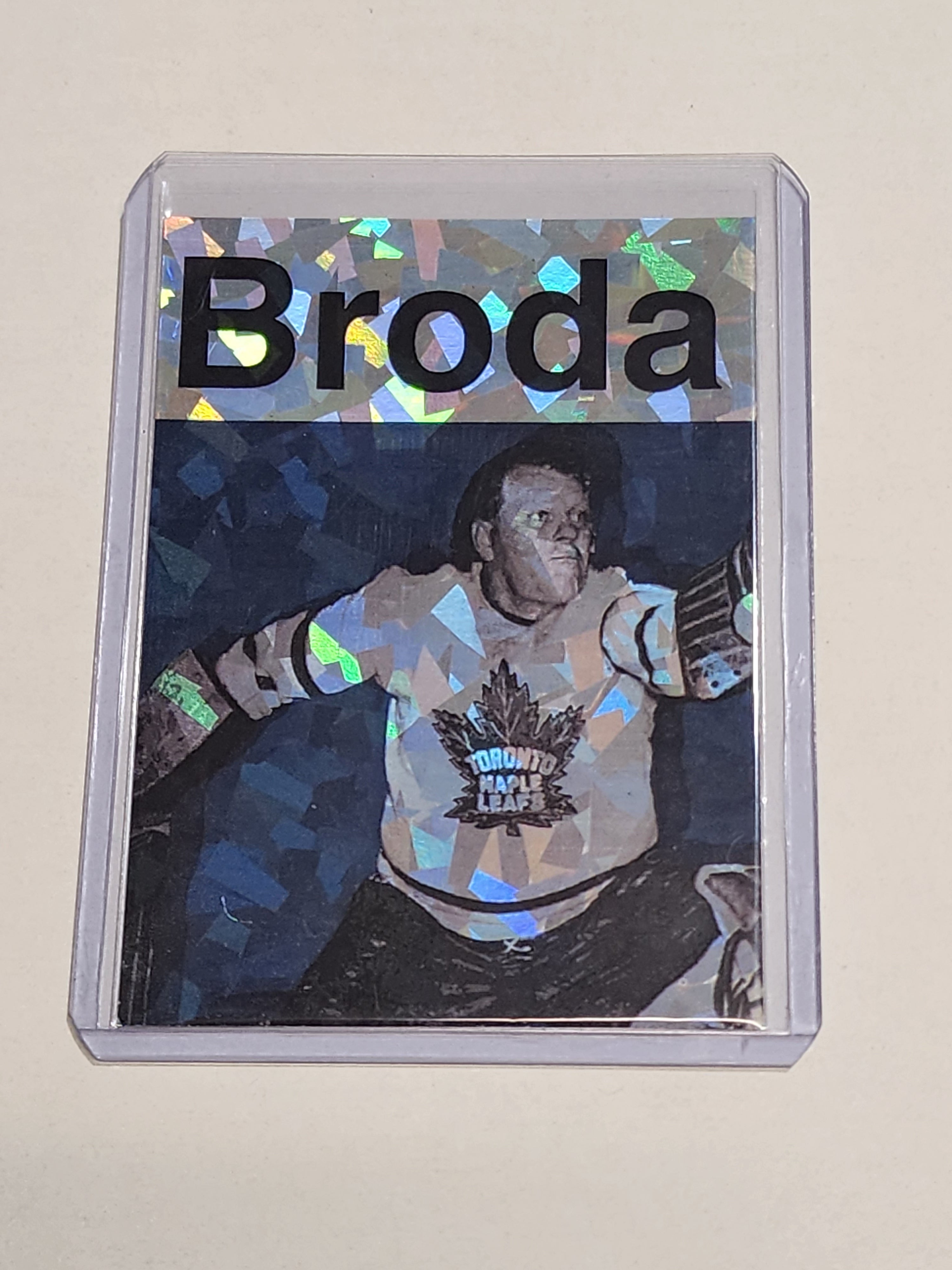 Turk Broda Artist Signed Toronto Maple Leafs Refractor Art Card 1/1