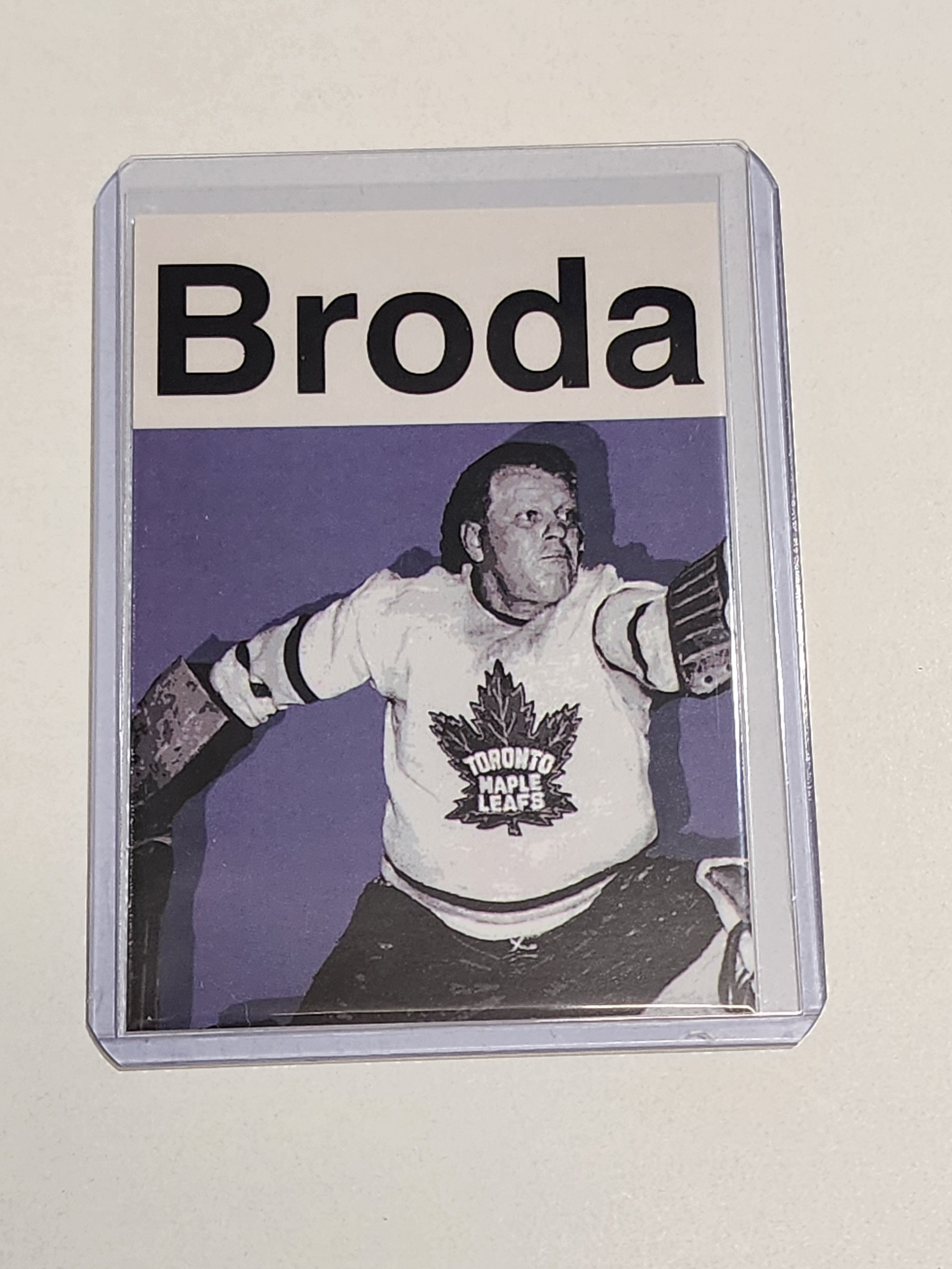 Turk Broda Artist Signed Hockey Art Card 1/10