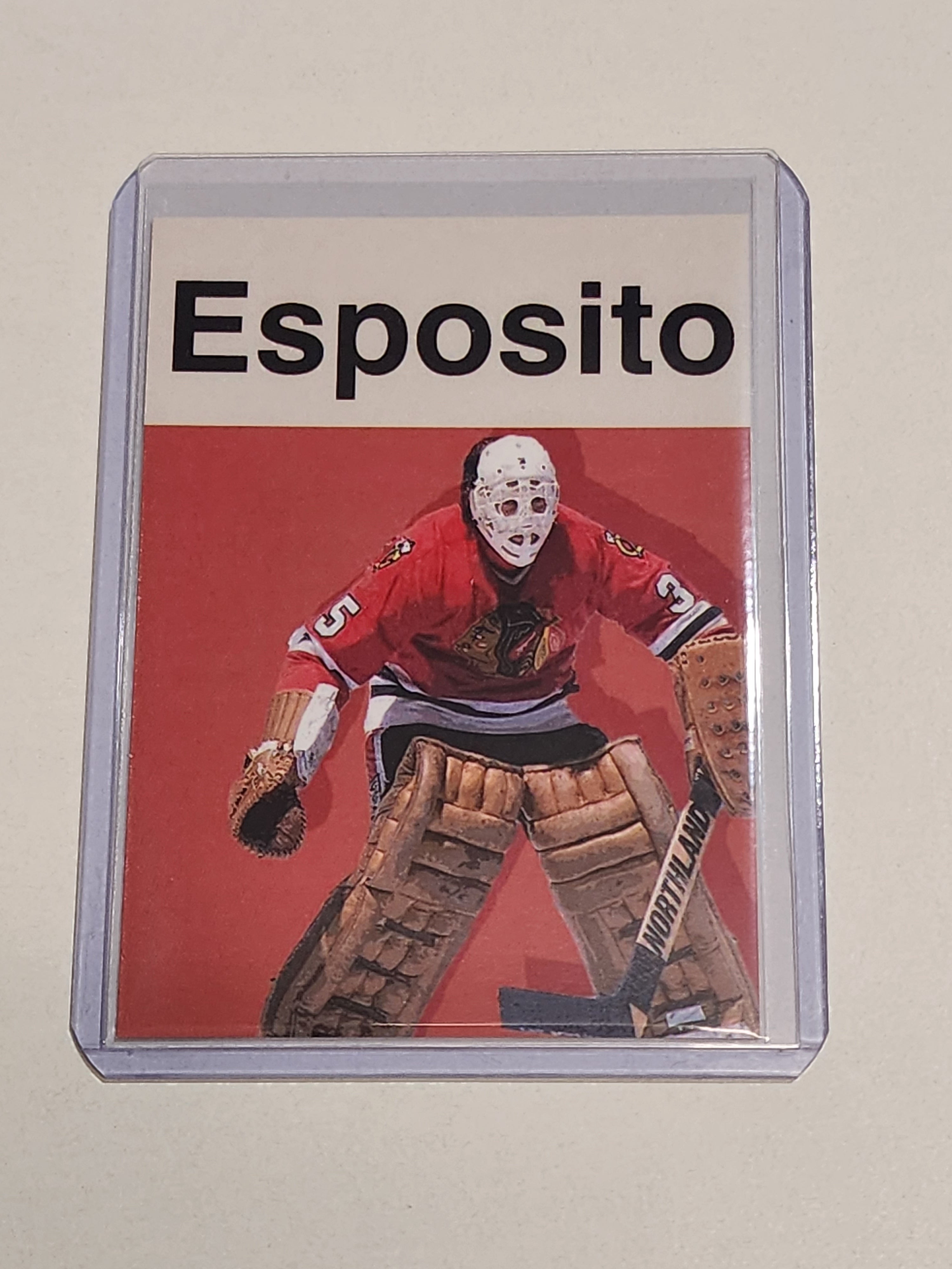 Tony Esposito Artist Signed Hockey Art Card 1/10