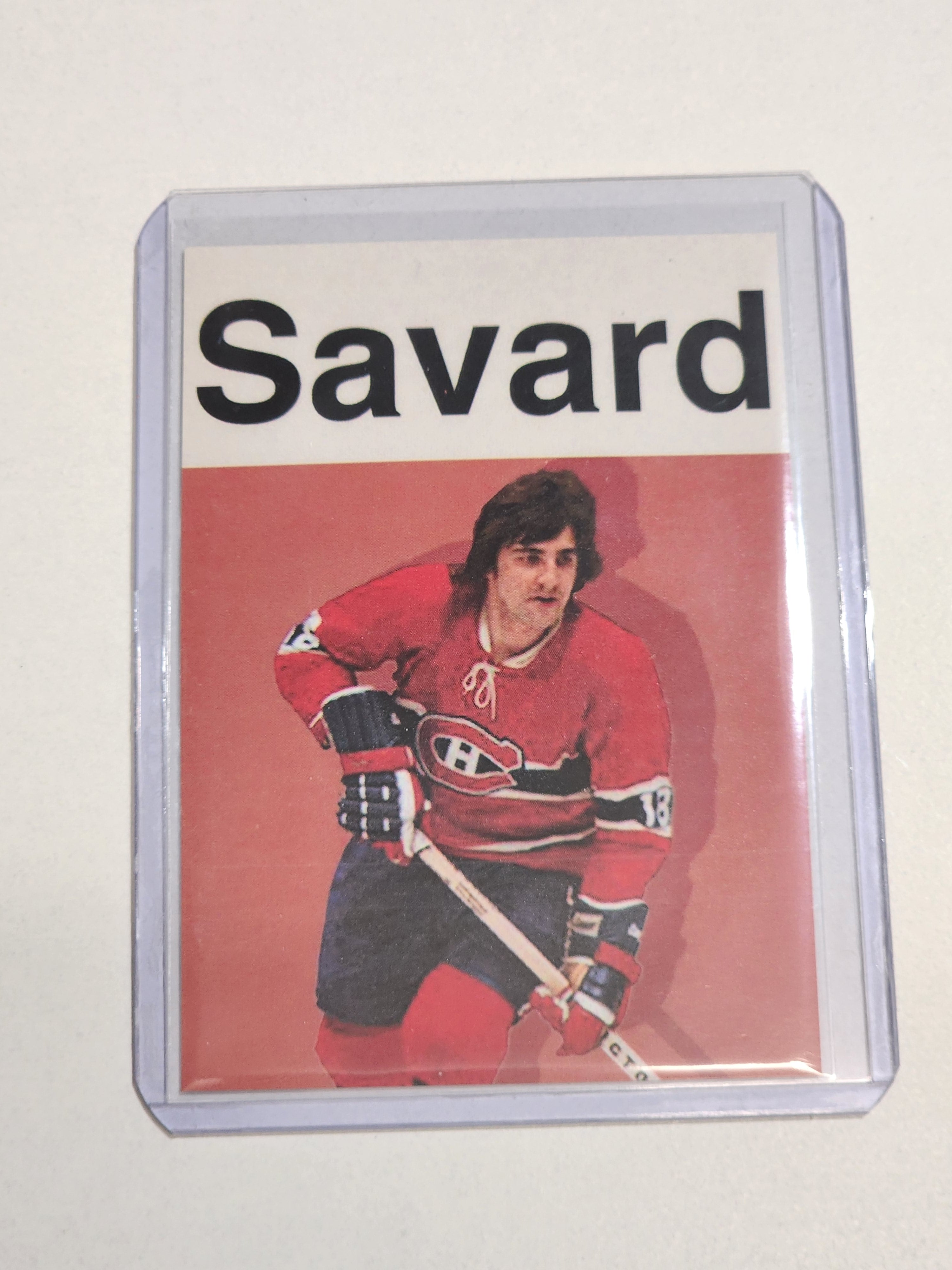 Serge Savard Artist Signed Hockey Art Card 1/10