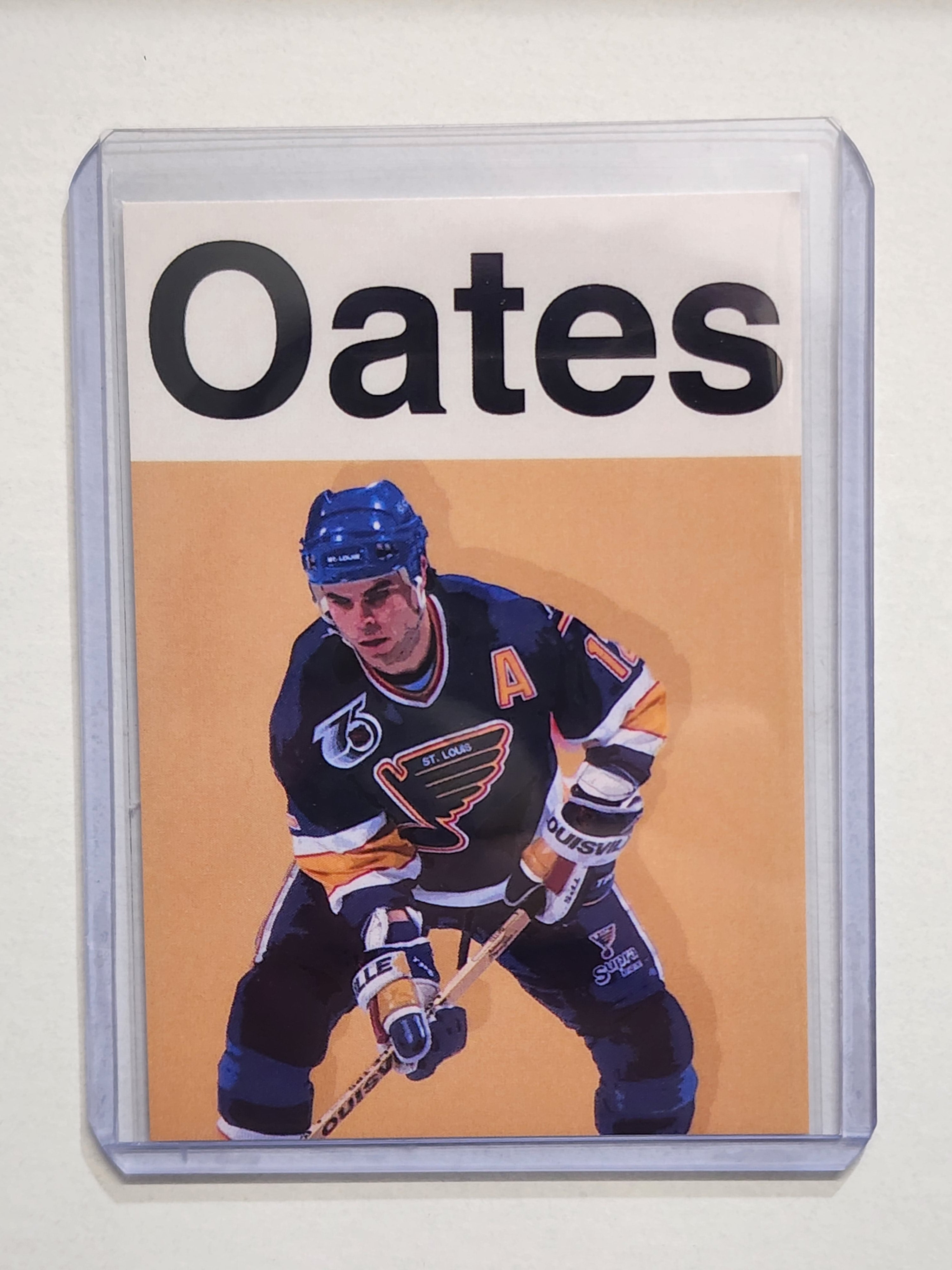 Adam Oates Artist Signed Hockey Art Card 1/10