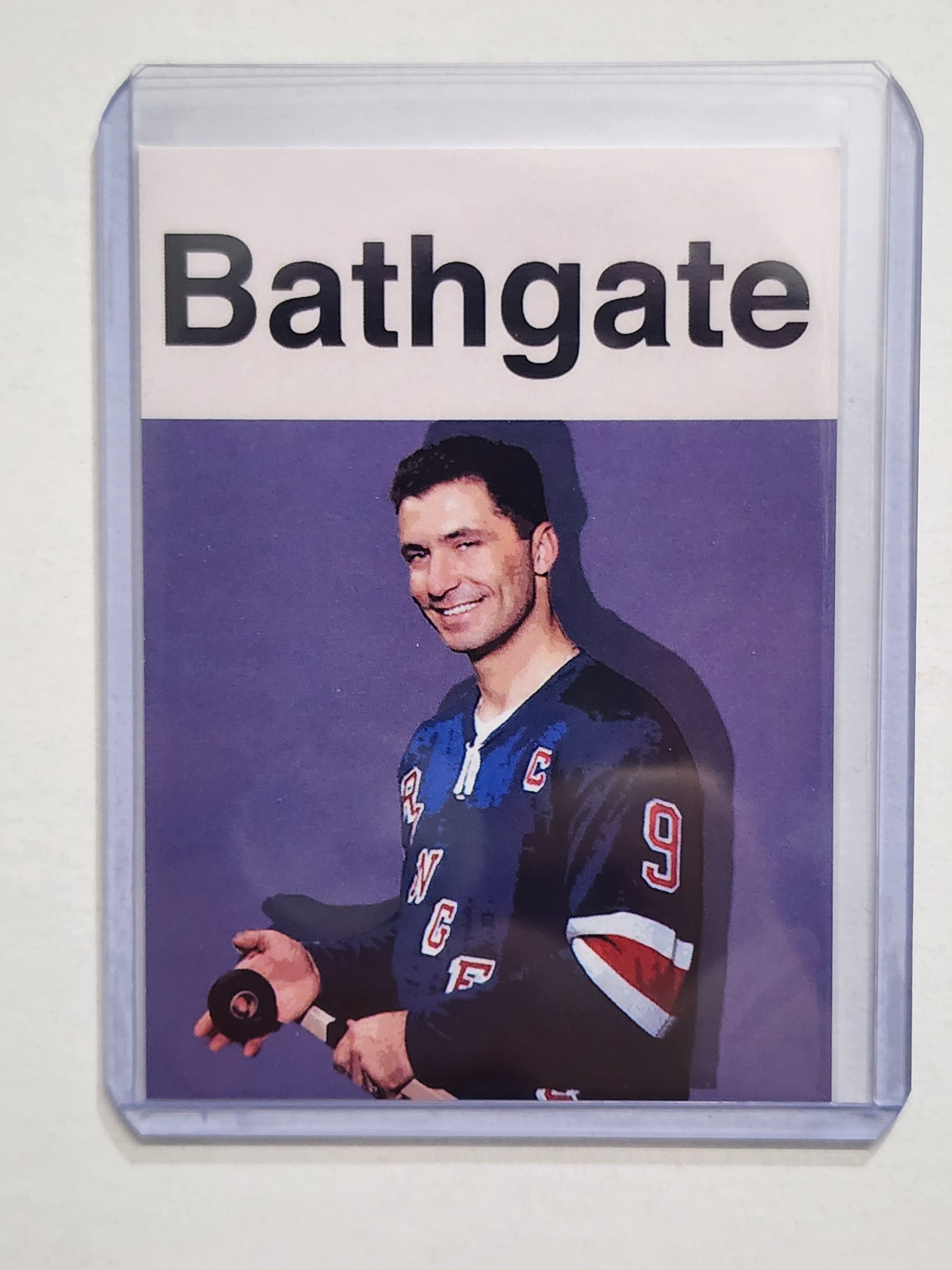 Andy Bathgate Artist Signed Hockey Art Card 1/10