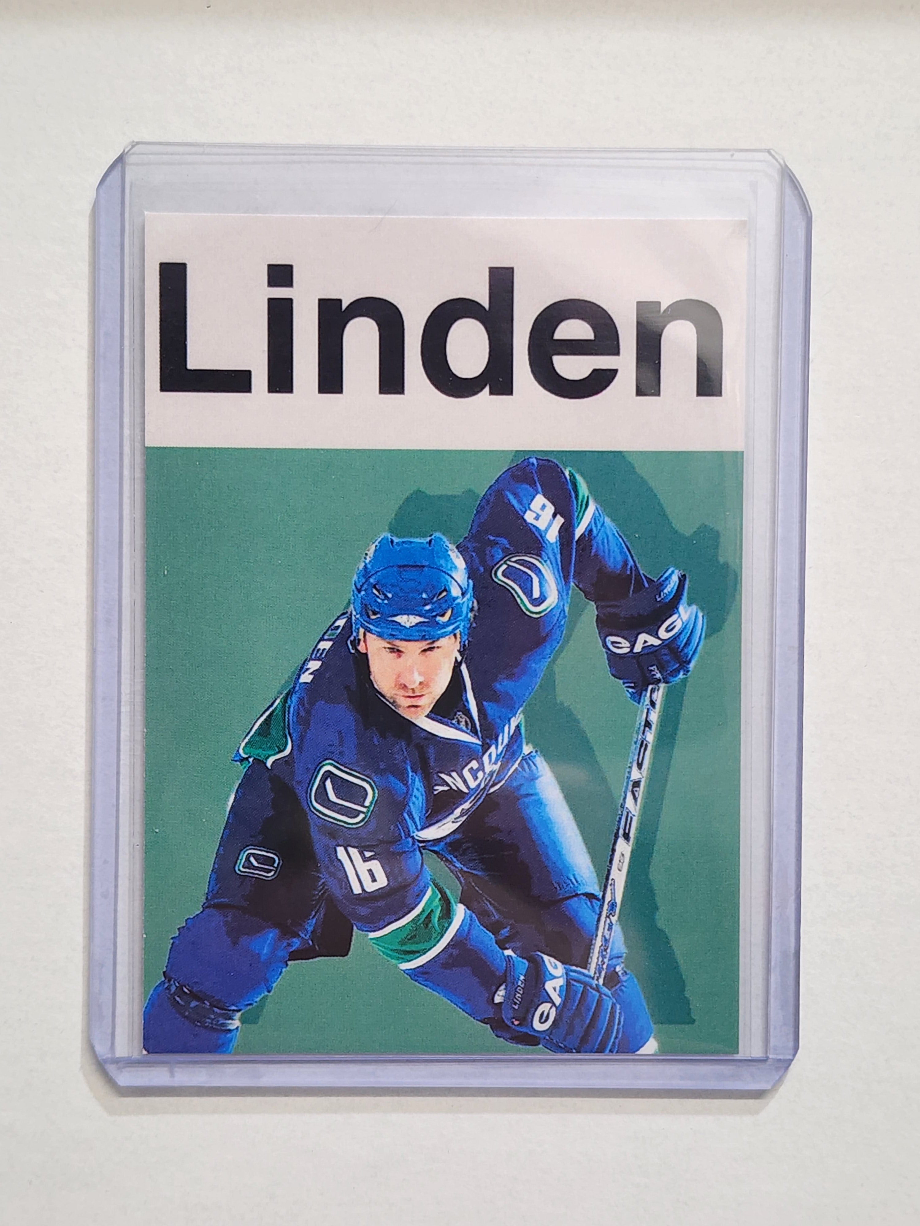 Trevor Linden Artist Signed Hockey Art Card 1/10