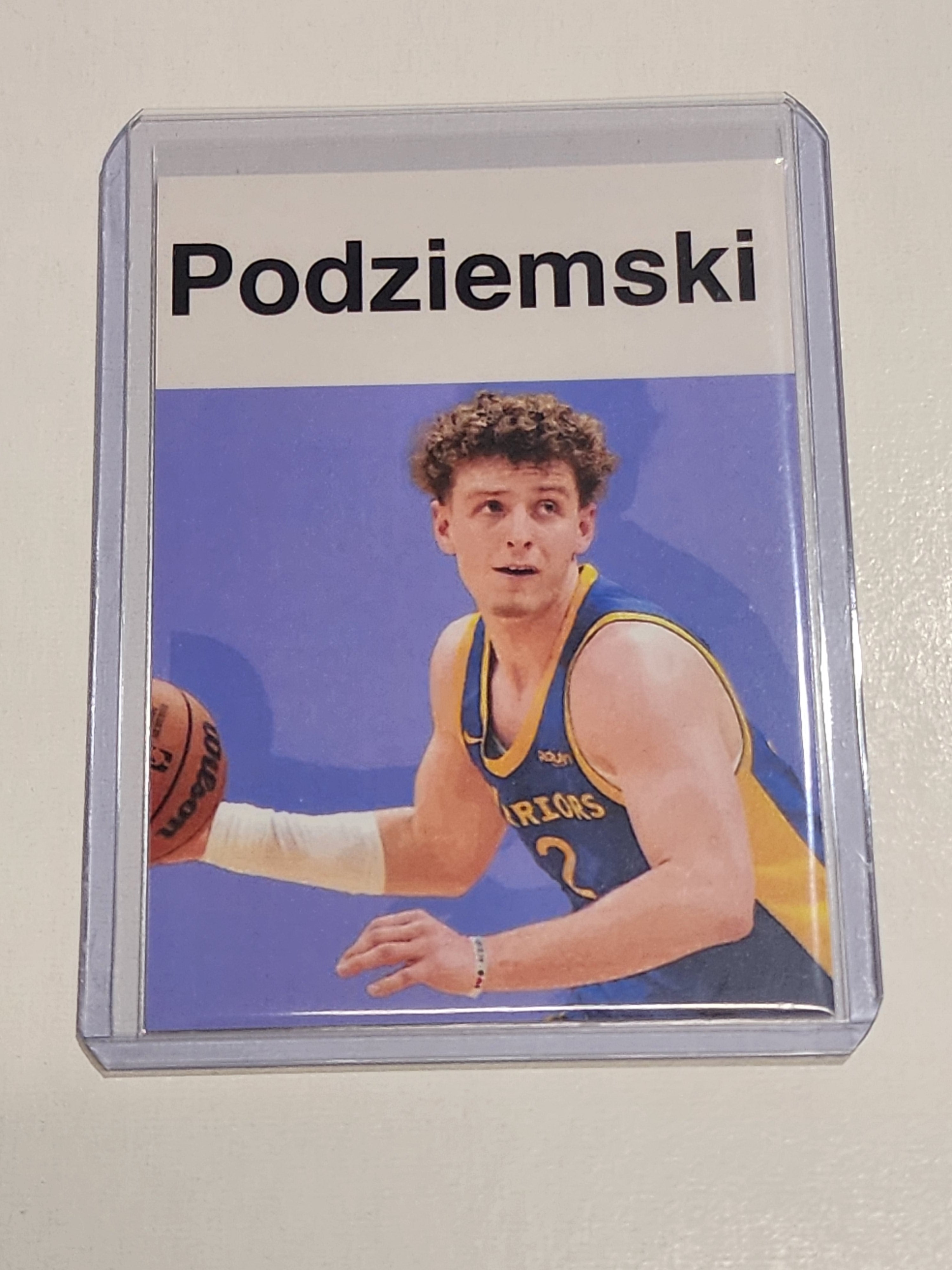 Brandin Podziemski Artist Signed Basketball Art Card 1/10