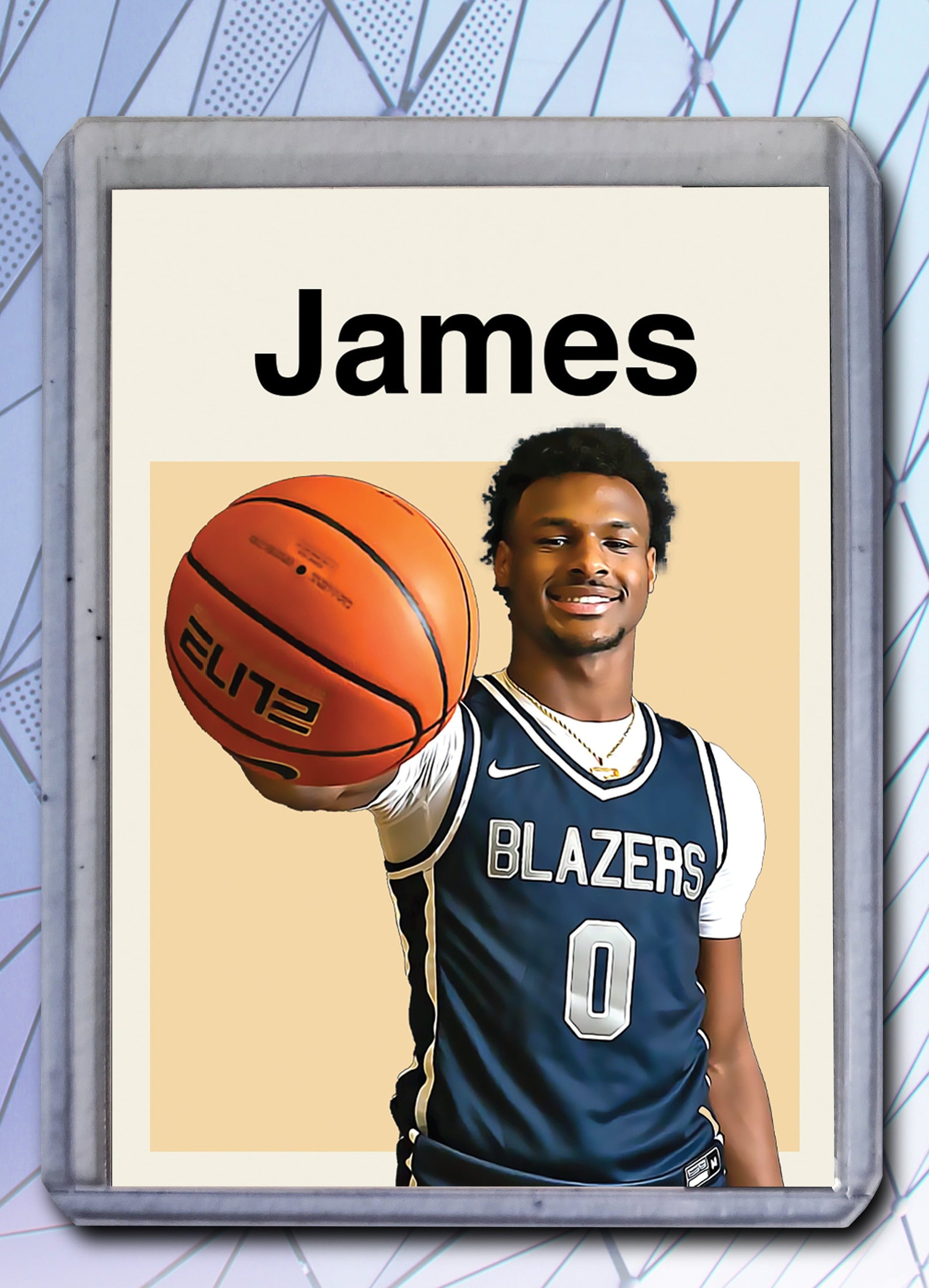 LeBron Raymone "Bronny" James Jr. - High School - Artist Signed Art Card 1/10