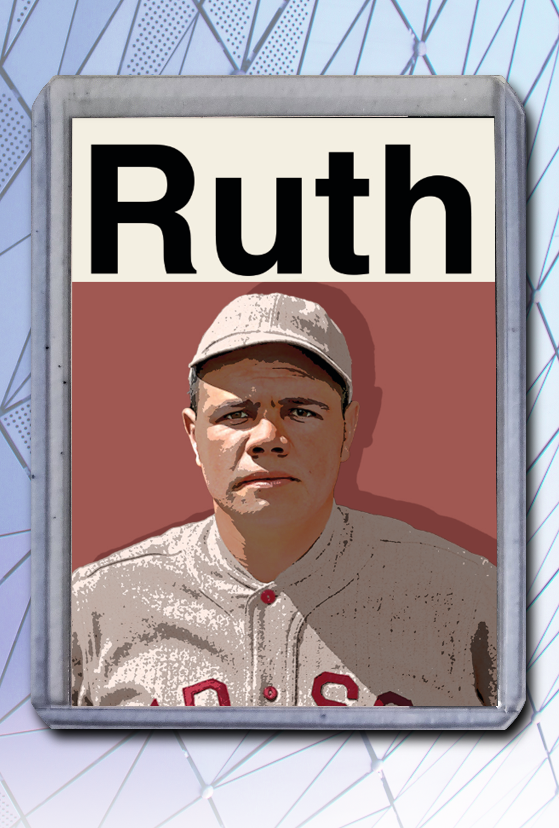 Babe Ruth Artist Signed Baseball Art Card 3/10