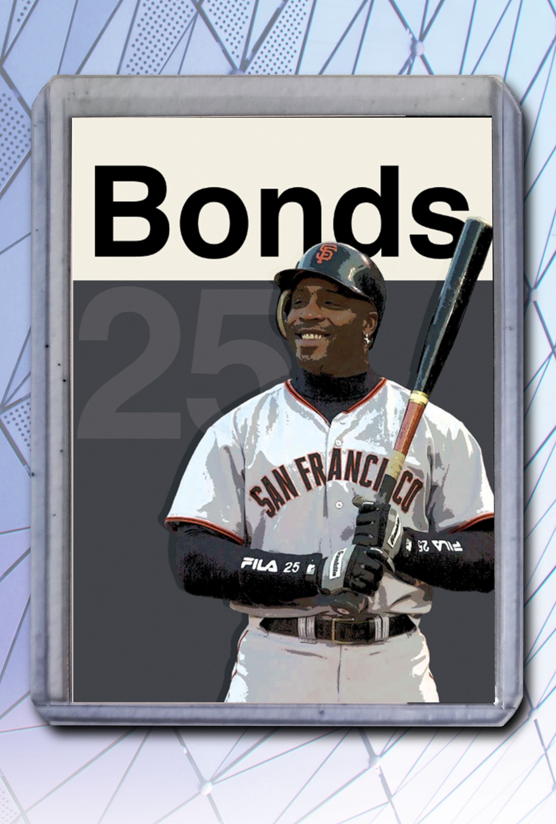 Barry Bonds Baseball Art Card - Artist Signed - 2/10