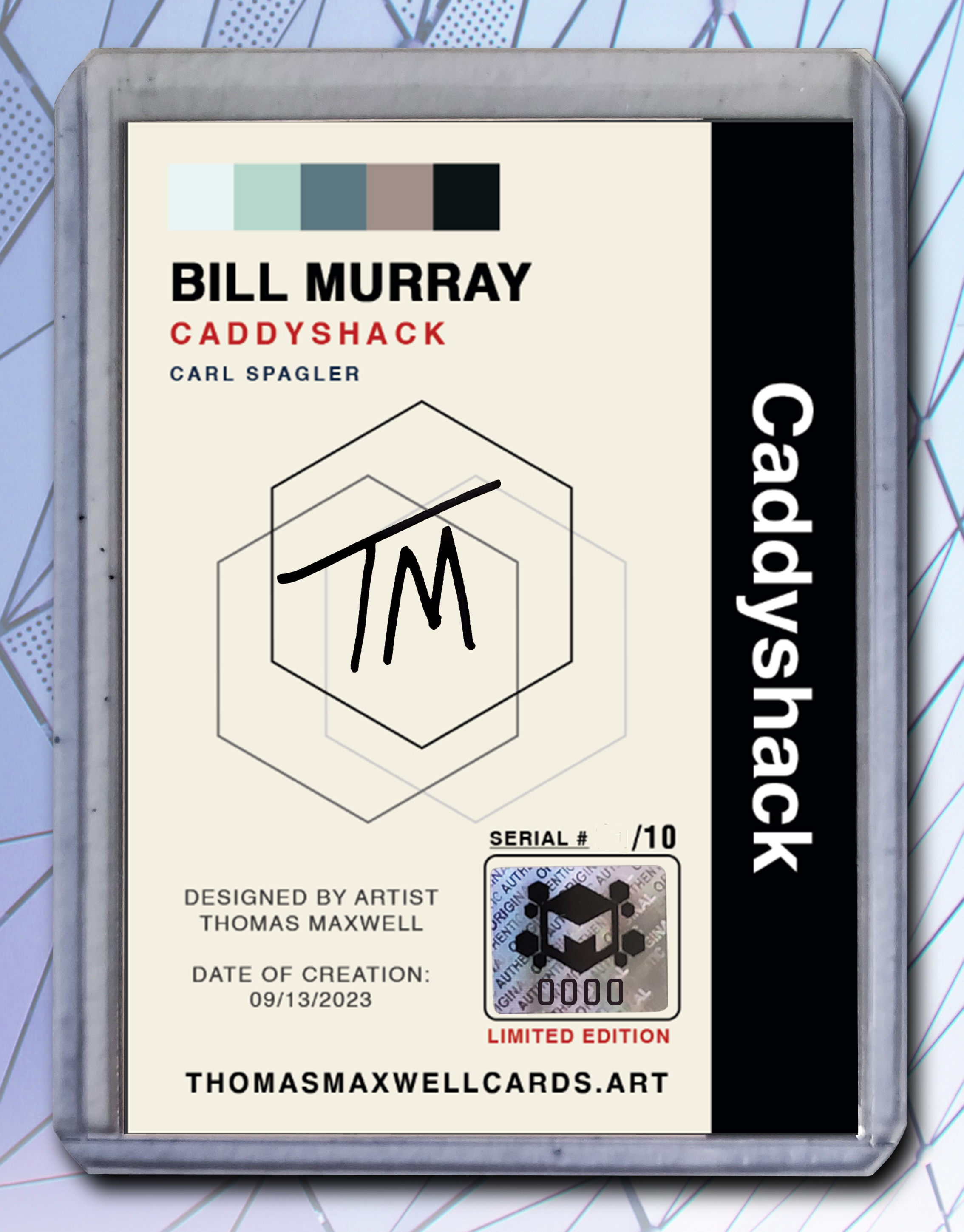 Bill Murray Artist Signed Caddyshack Art Card 2/10