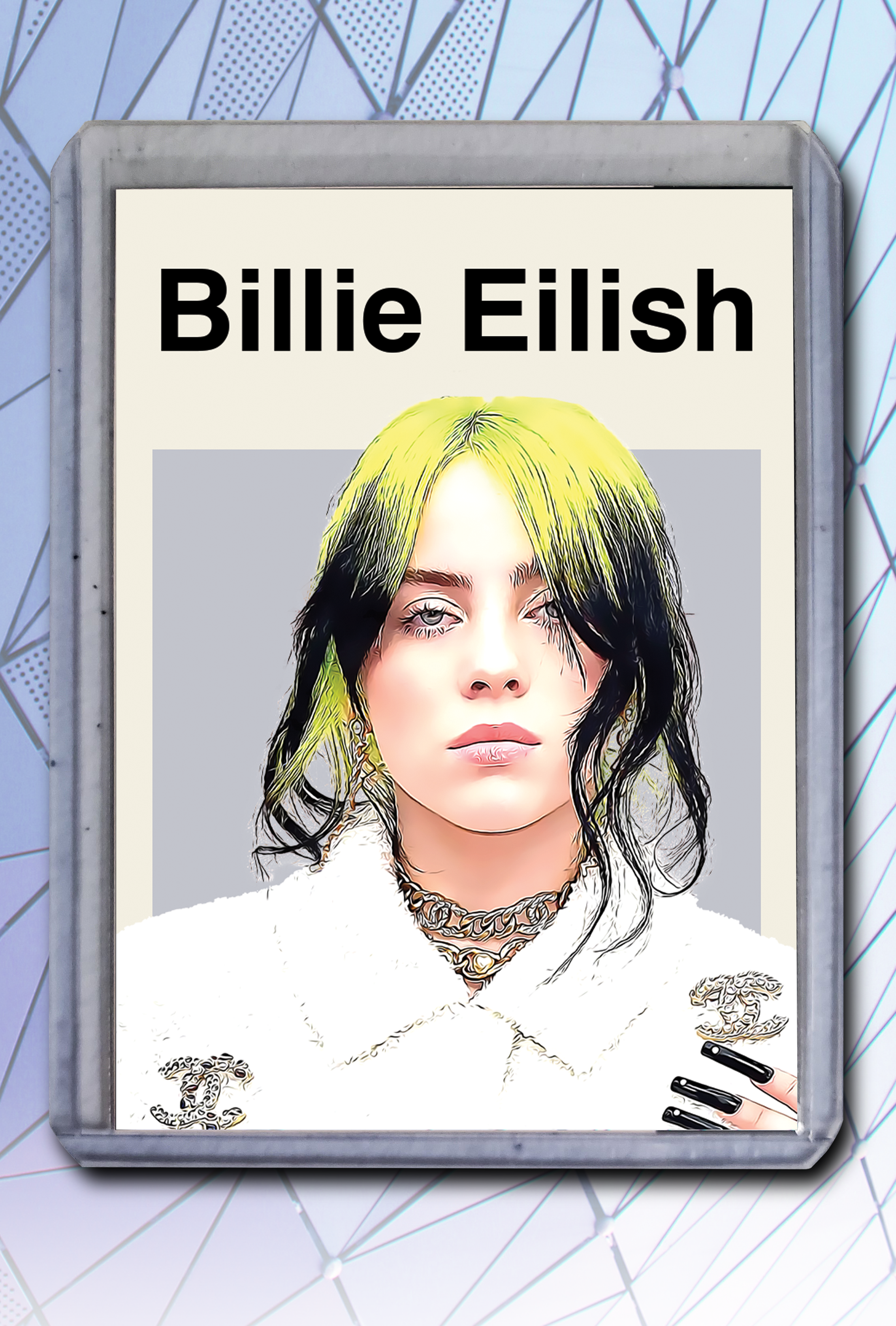 Billie Eilish Artist Signed Music Art Card 1/10