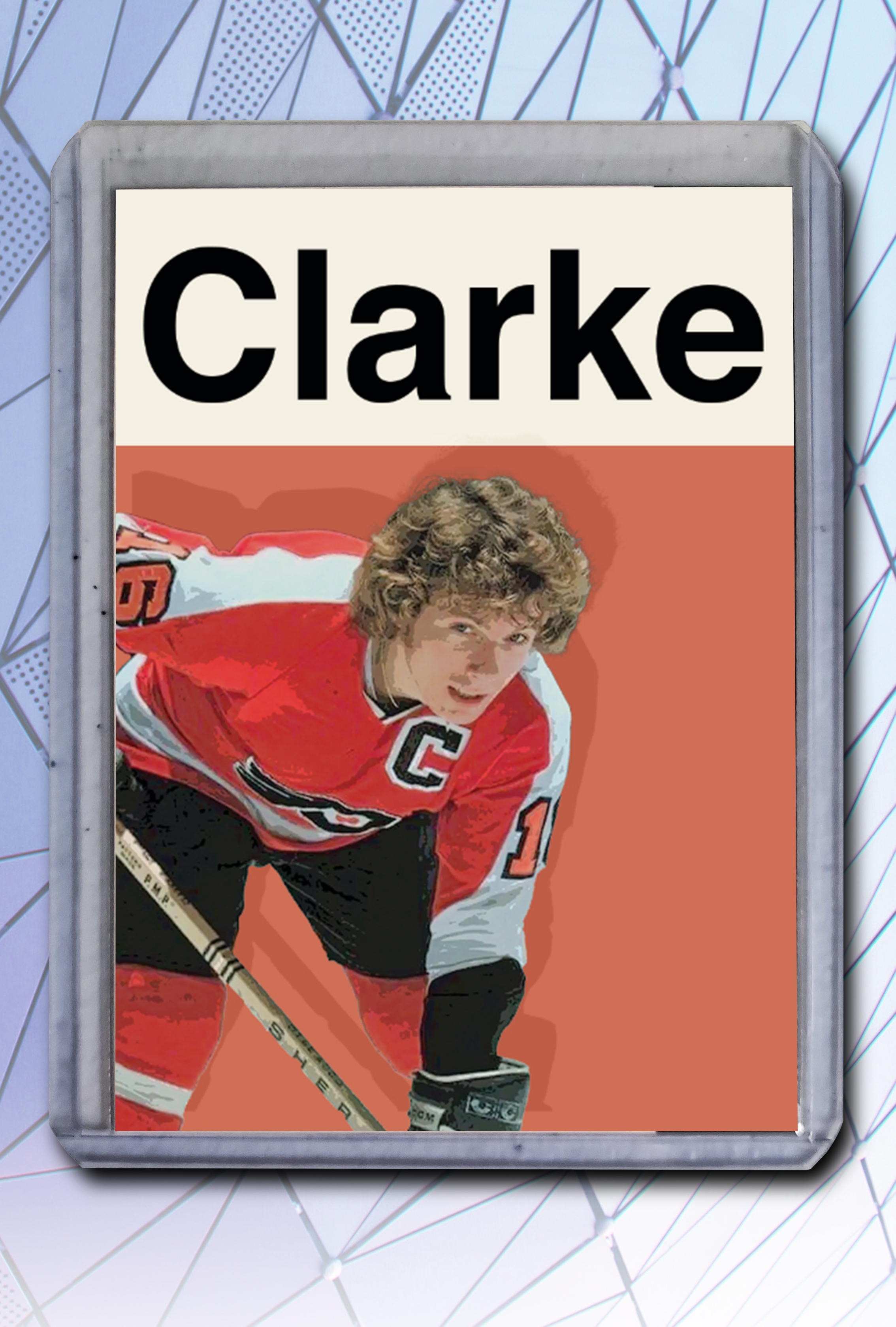 Bobby Clarke Artist Signed Hockey Art Card 1/10