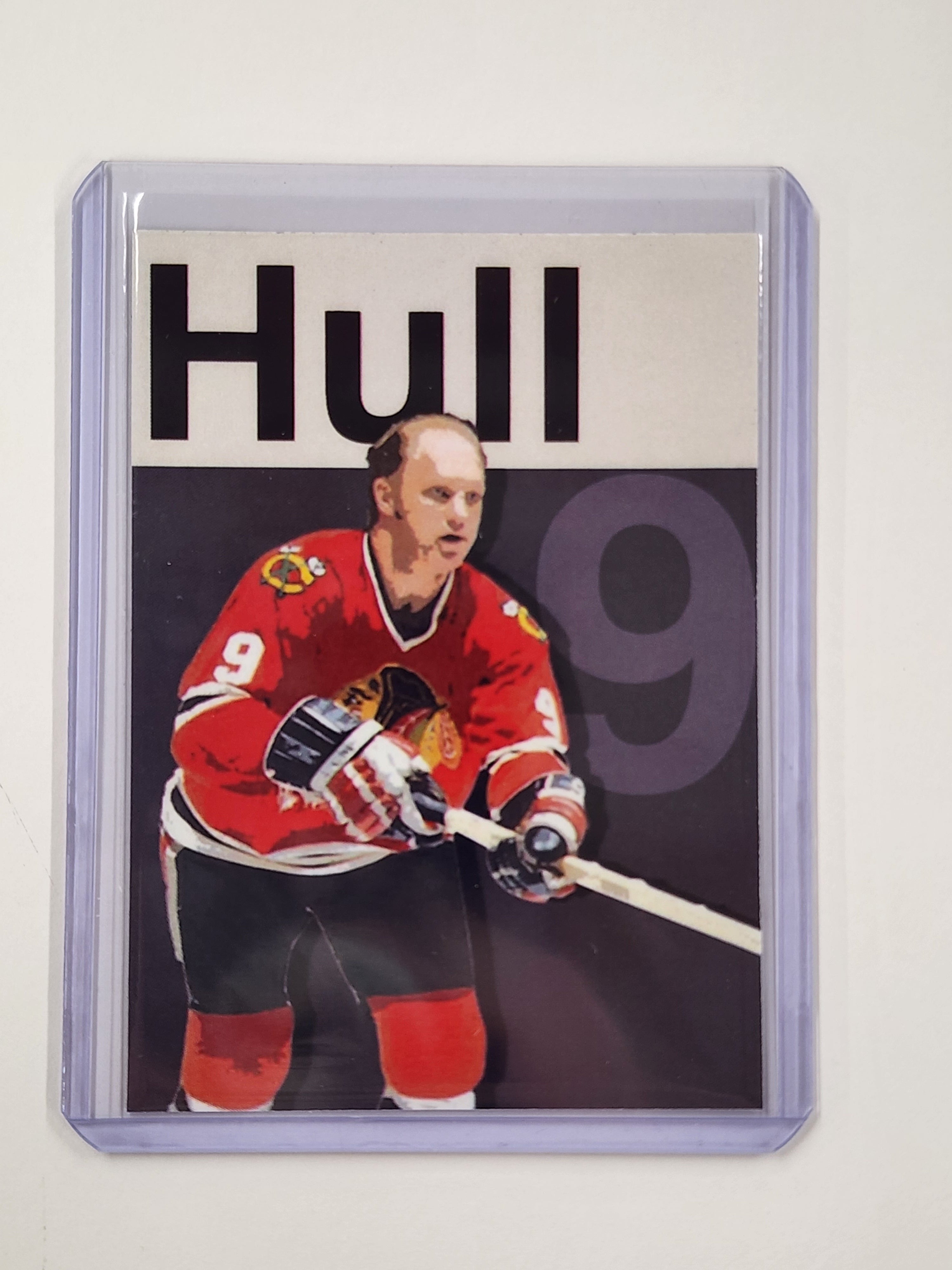 Bobby Hull Artist Signed Hockey Art Card 1/10