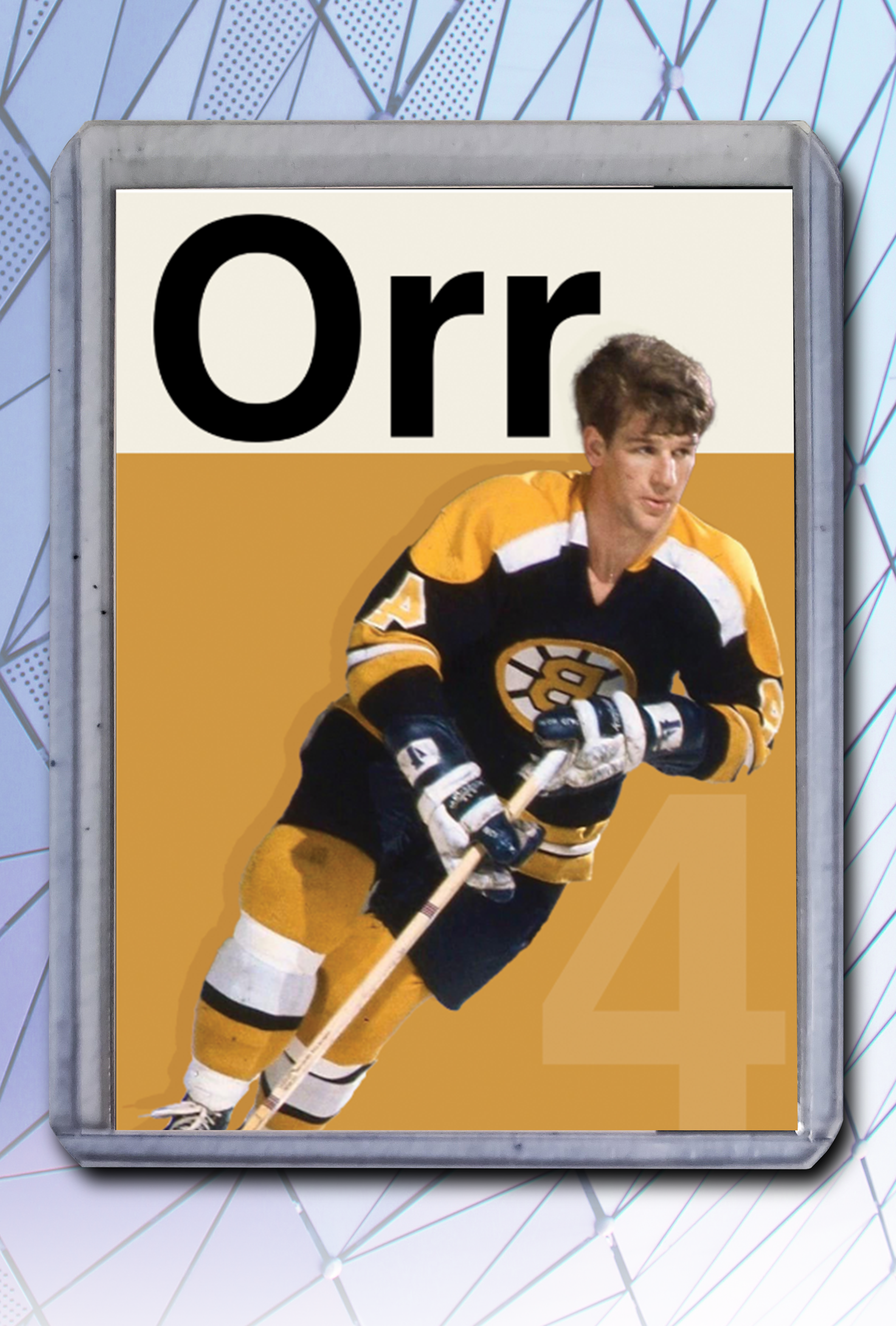 Bobby Orr Artist Signed Hockey Art Card 2/10