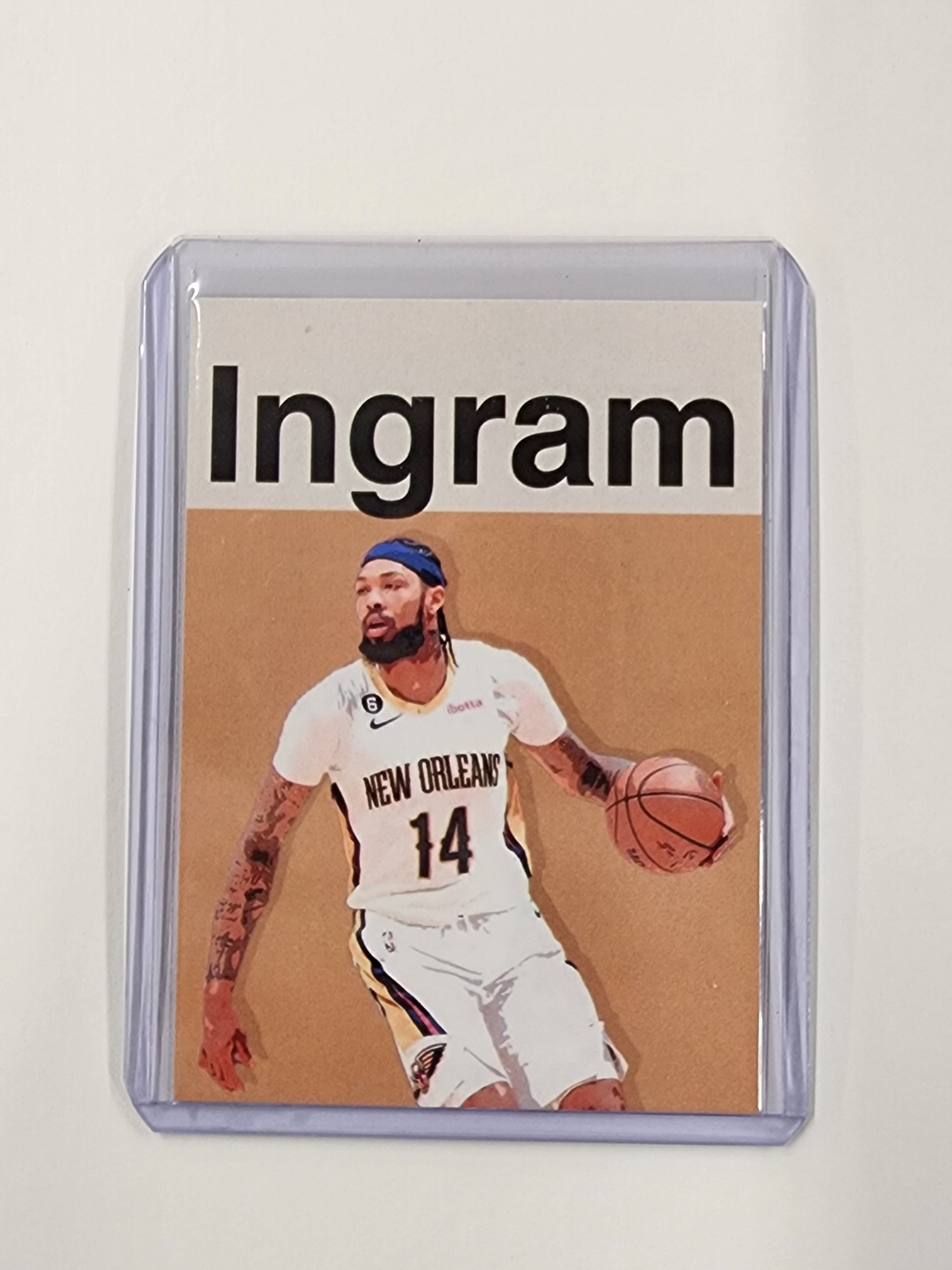 Brandon Ingram Artist Signed Basketball Art Card 1/10