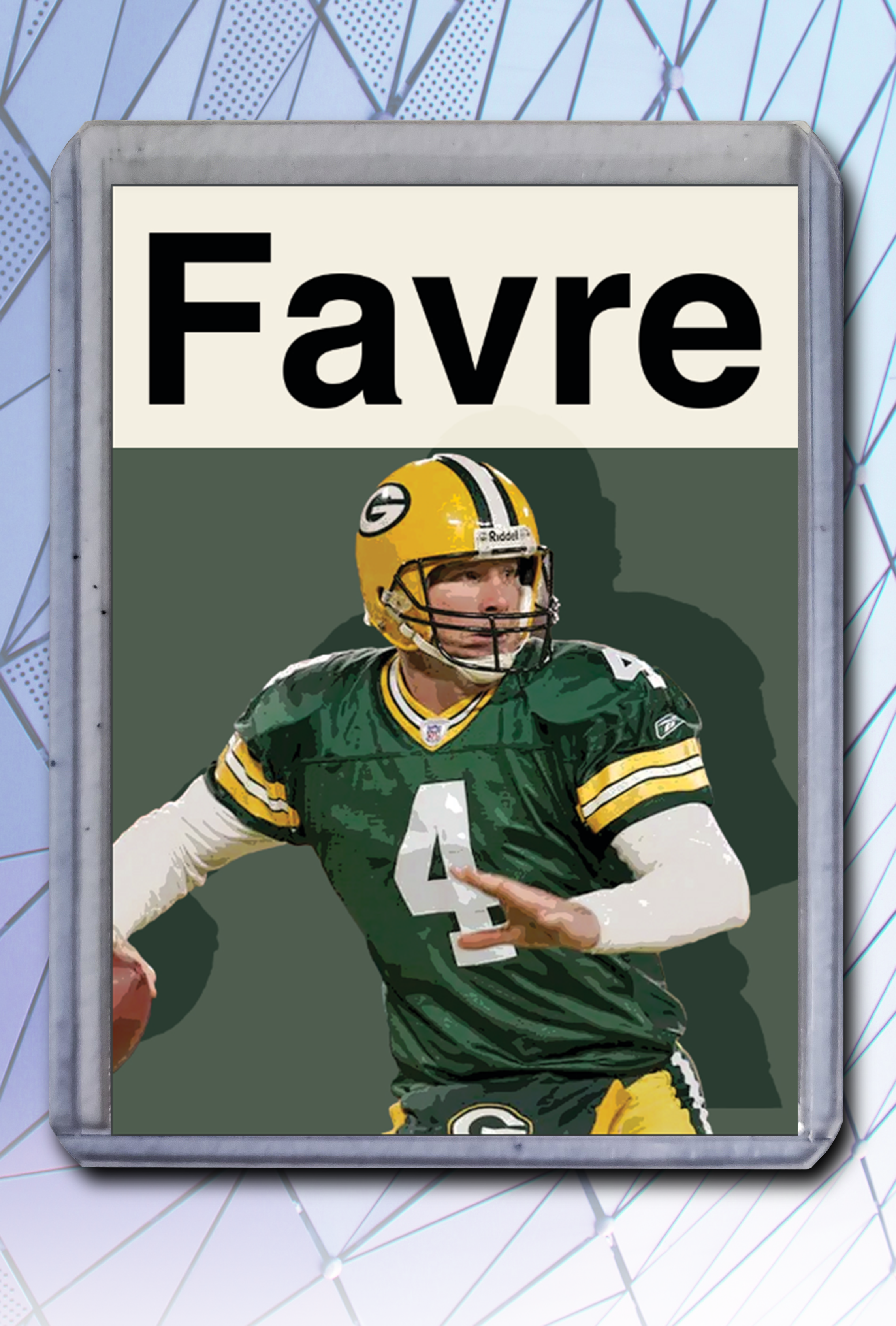 Brett Favre Artist Signed Football Art Card 2/10