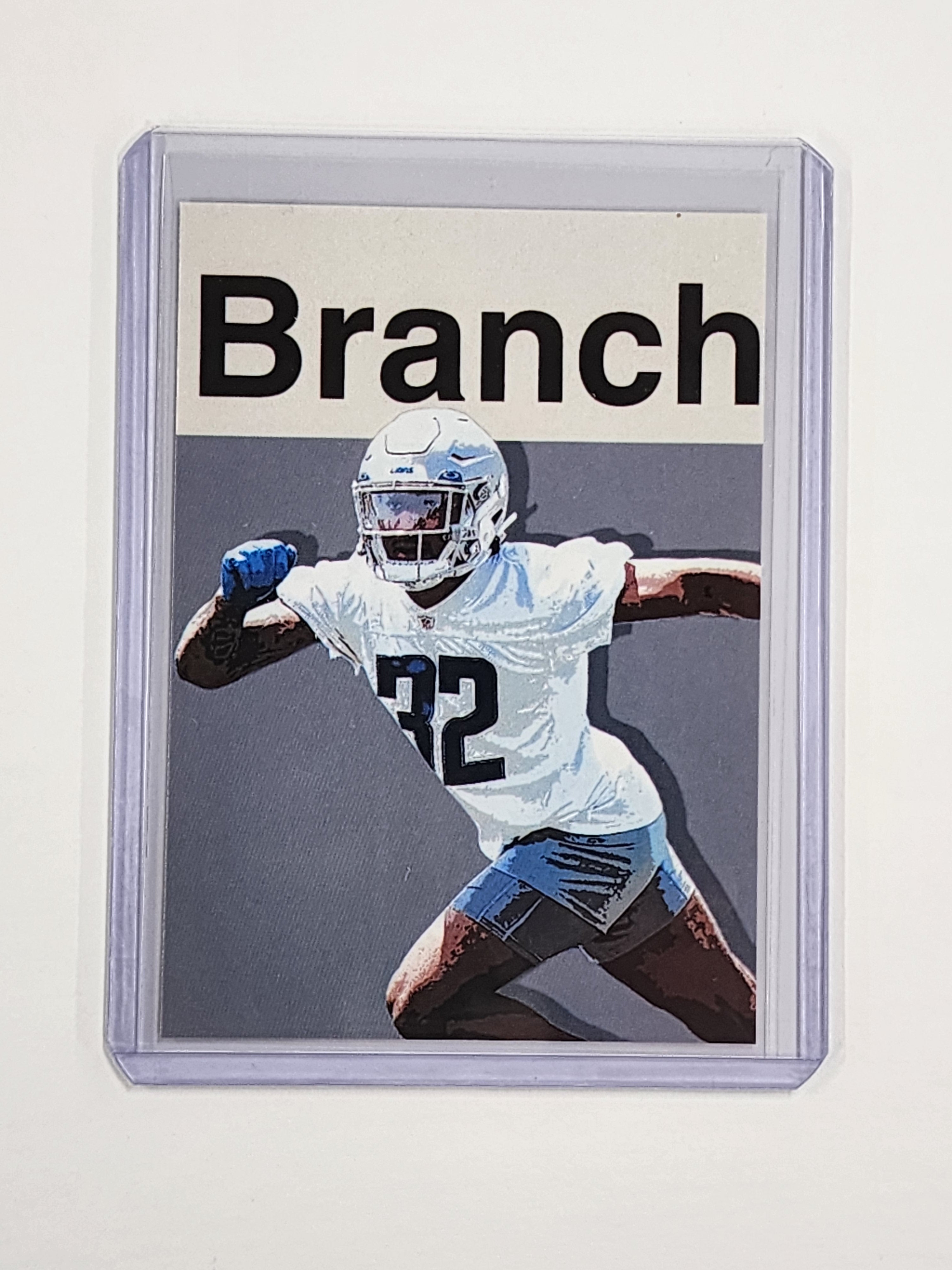 Brian Branch Artist Signed Football Art Card 1/10