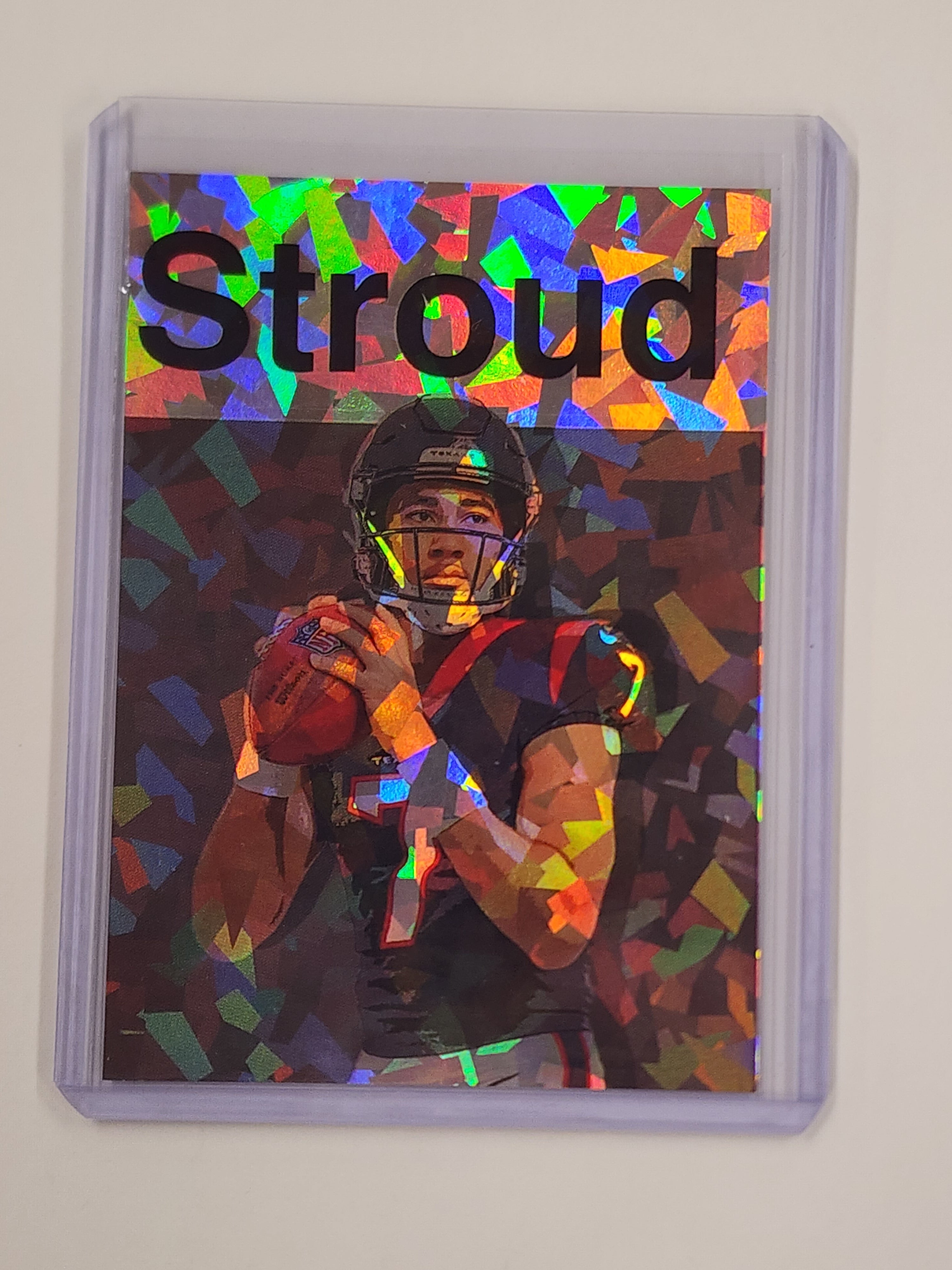 C. J. Stroud Artist Signed Houston Texans Refractor Art Card 1/1