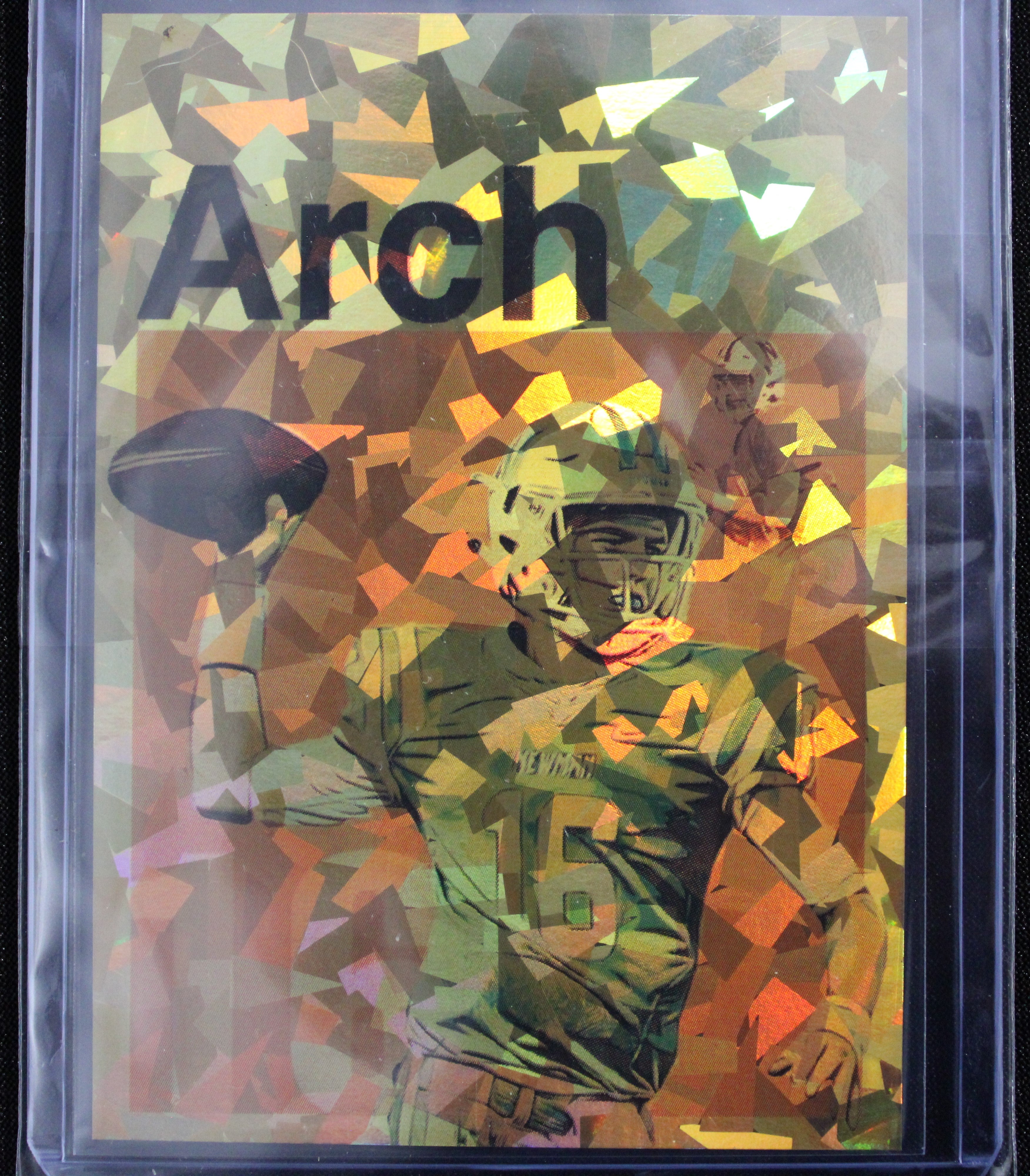 Arch Manning Artist Signed Newman High Gold Refractor Art Card 1/3