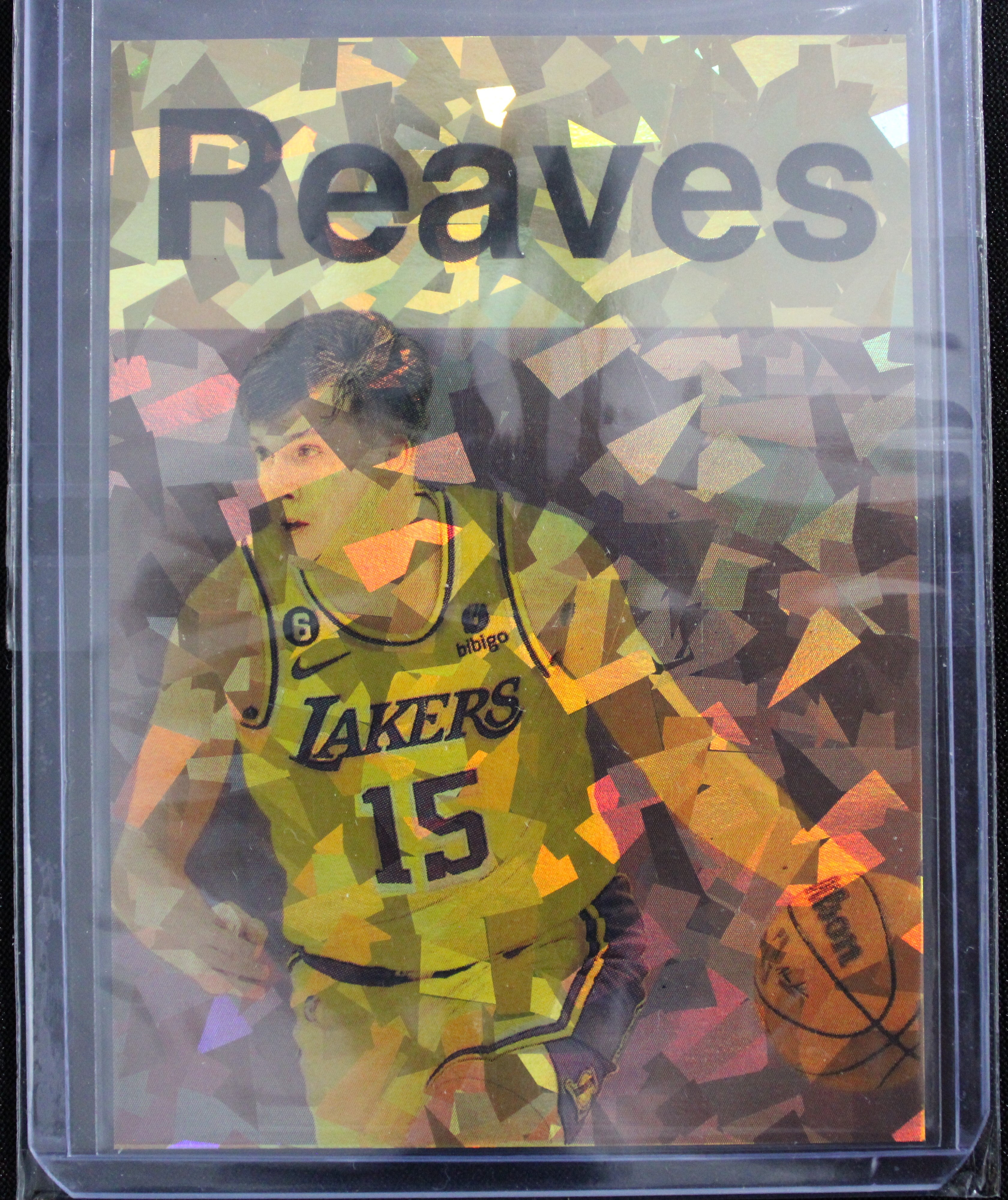 Austin Reaves Artist Signed Los Angeles Lakers Refractor Art Card 1/3