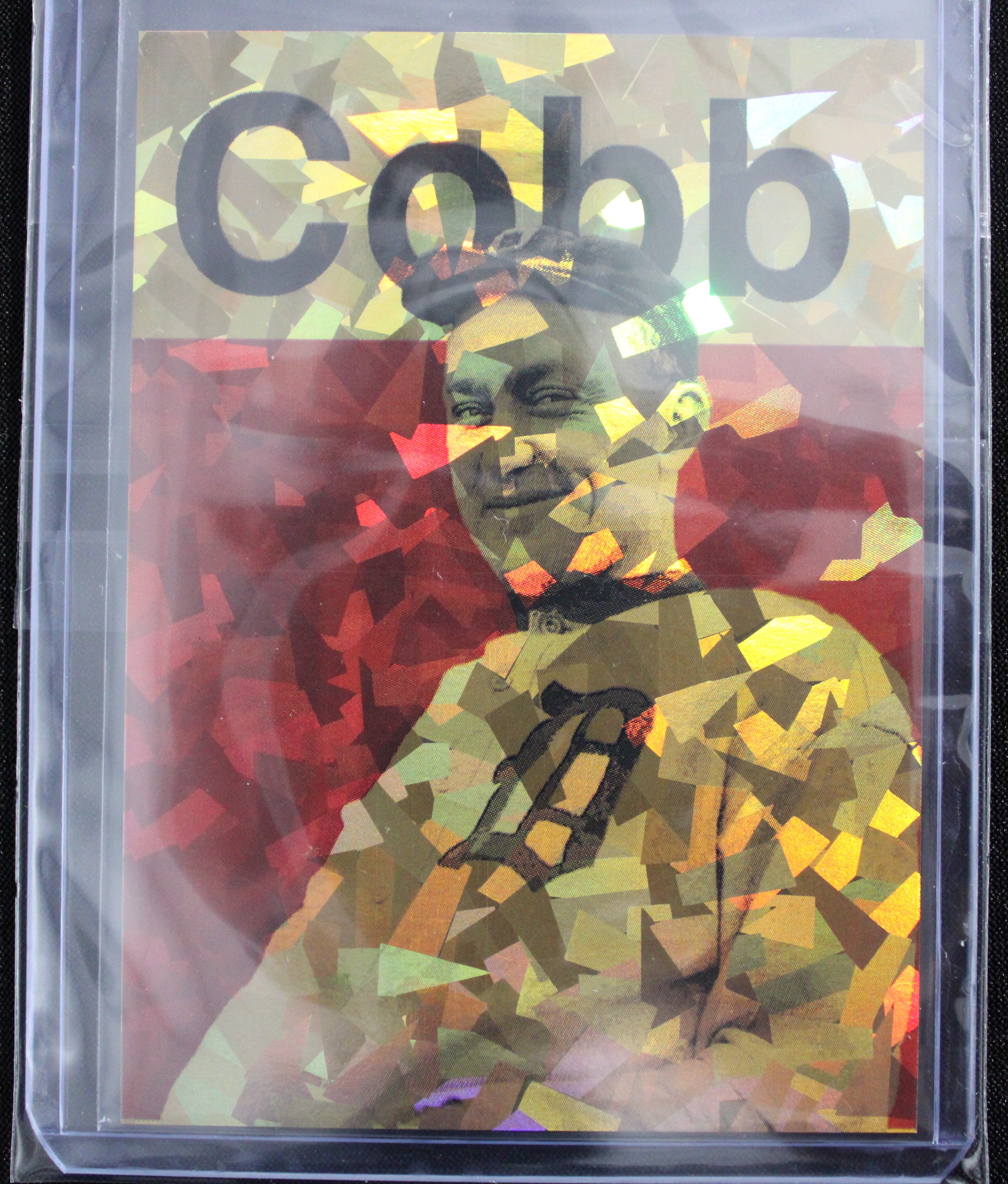 Ty Cobb Artist Signed Detroit Tigers Refractor Art Card 1/3