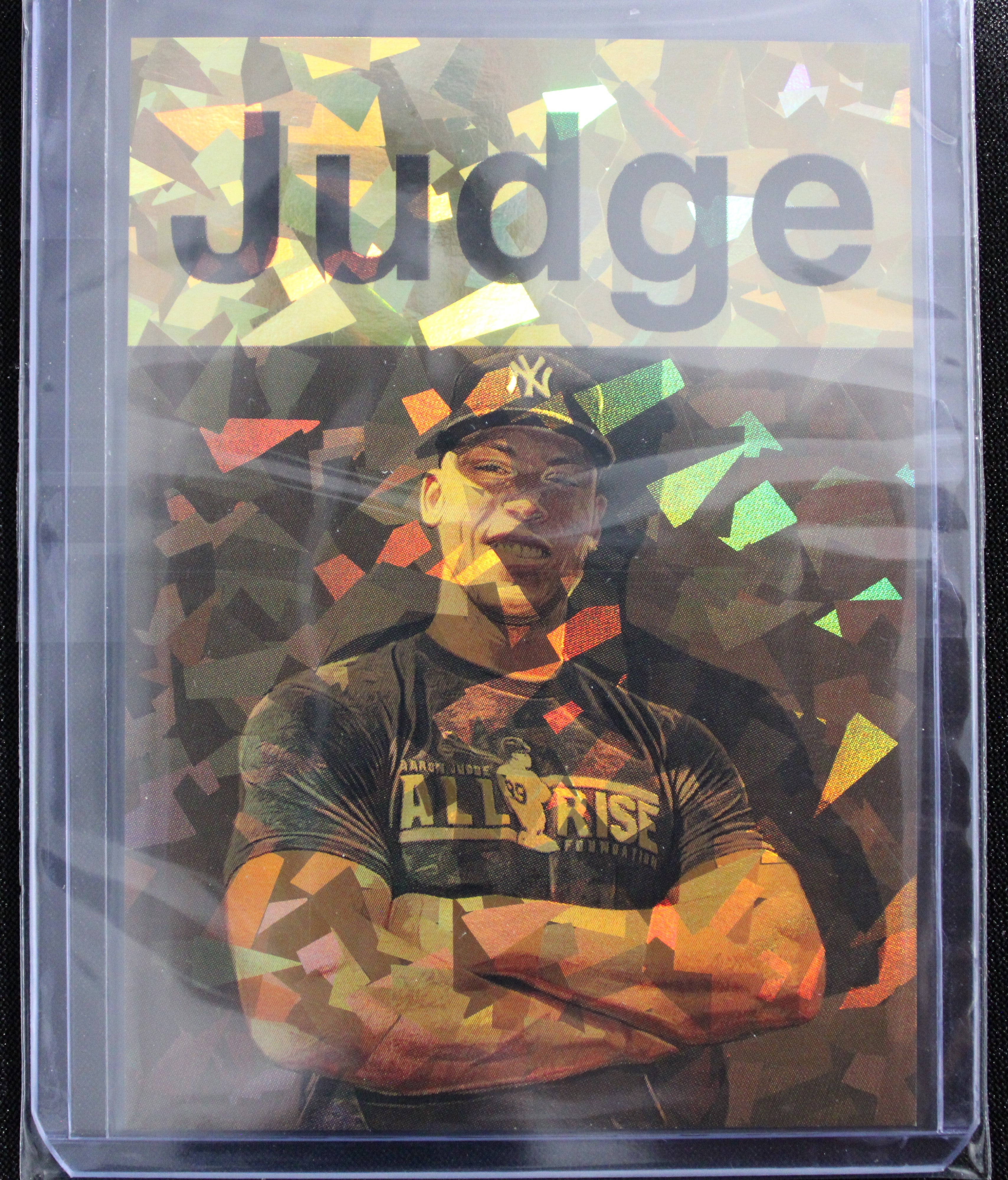 Aaron Judge Artist Signed New York Yankees Refractor Art Card 1/3