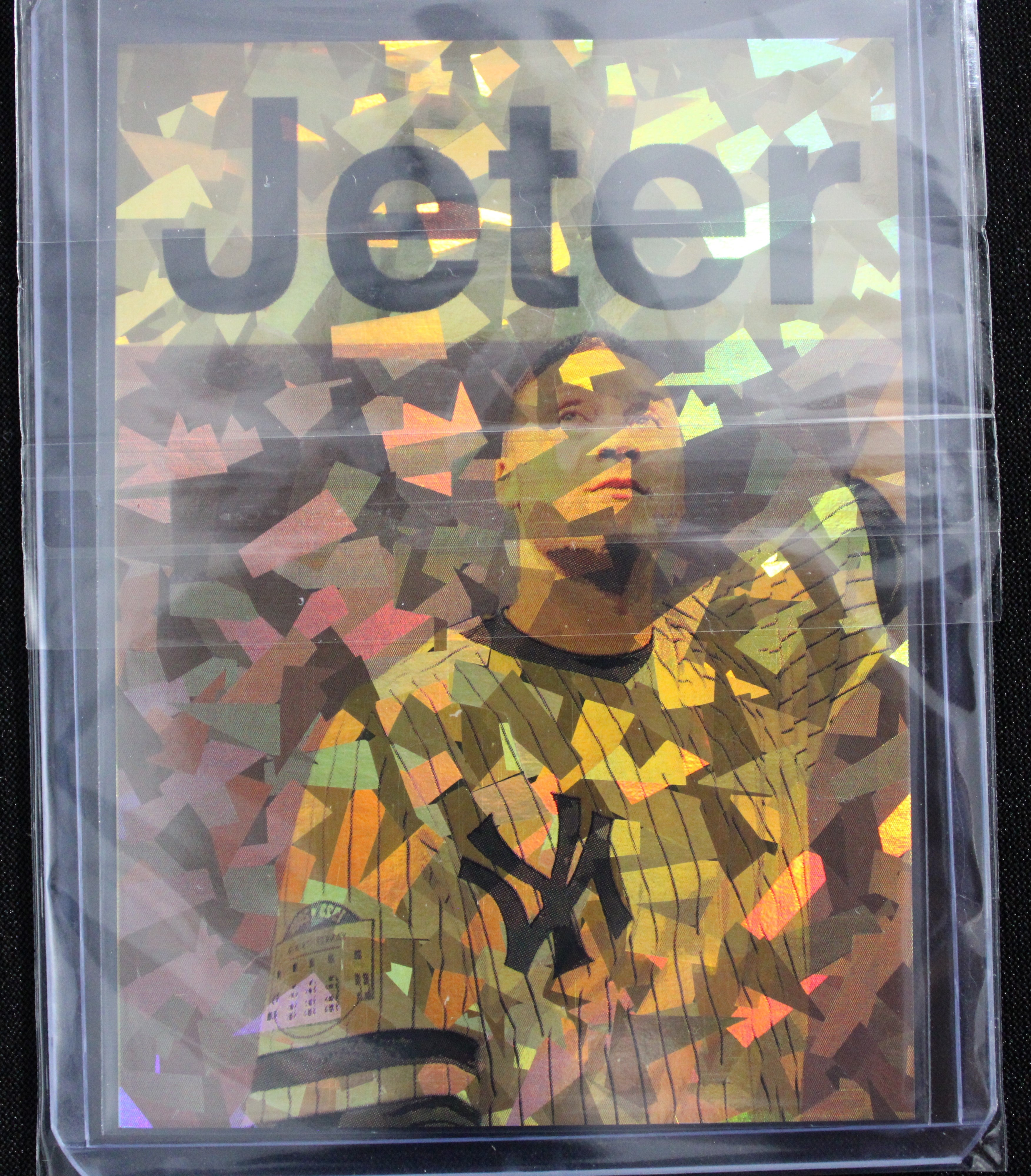 Derek Jeter Artist Signed New York Yankees Refractor Art Card 1/3