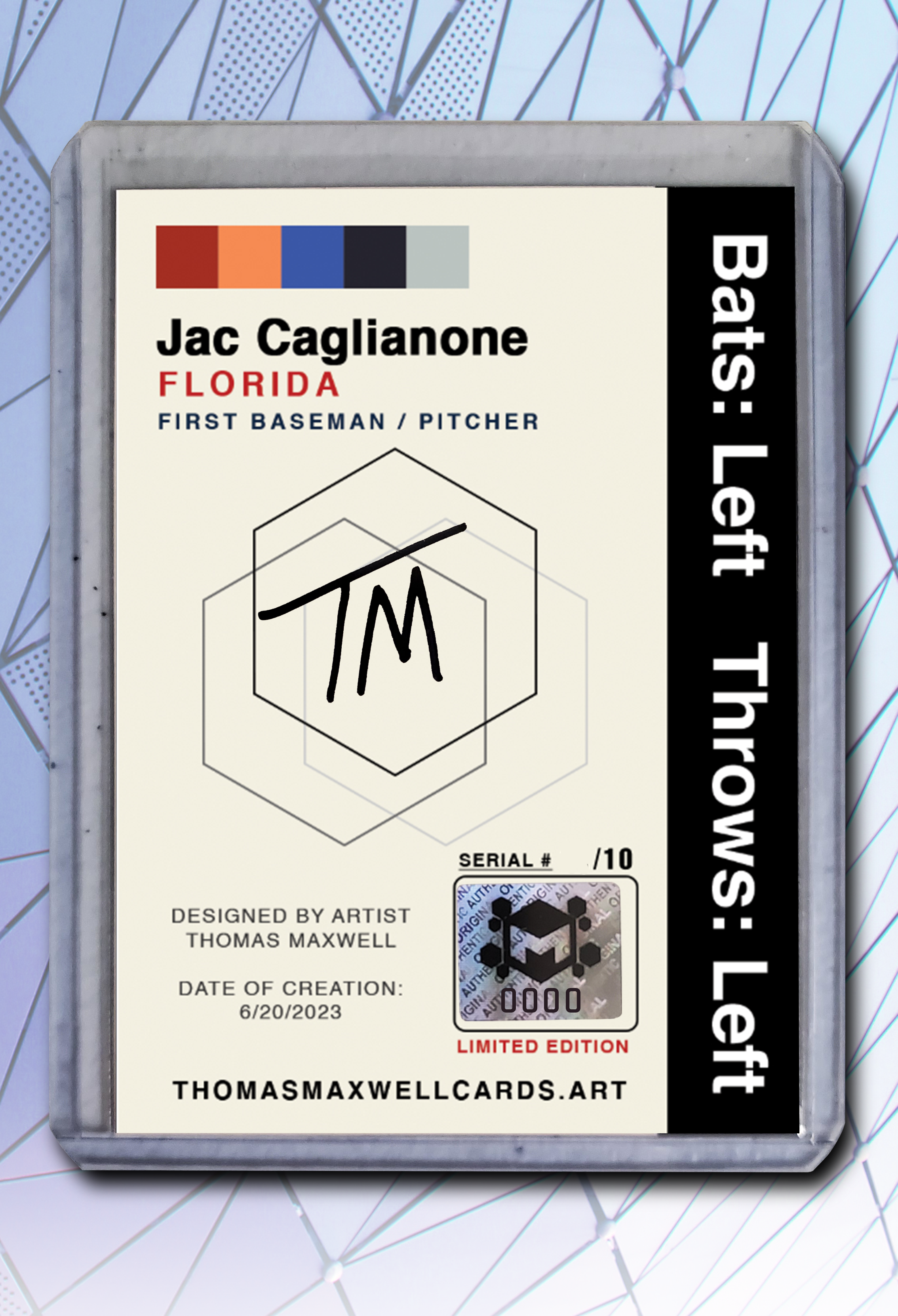 Jac Caglianone Artist Signed Baseball Art Card 2/10