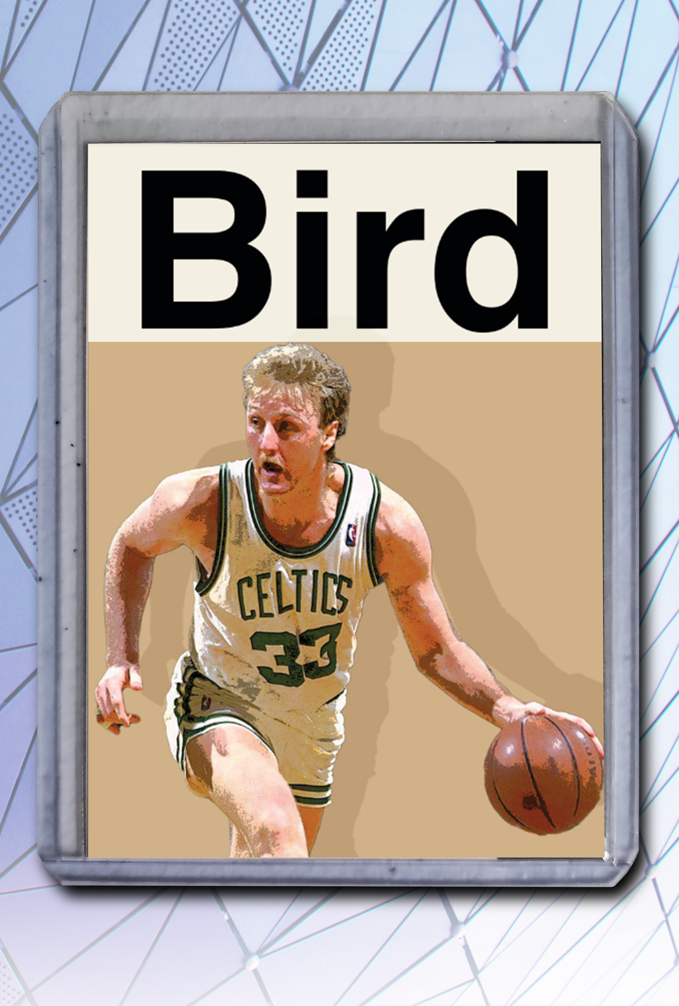 Larry Bird Artist Signed Basketball Art Card 1/10