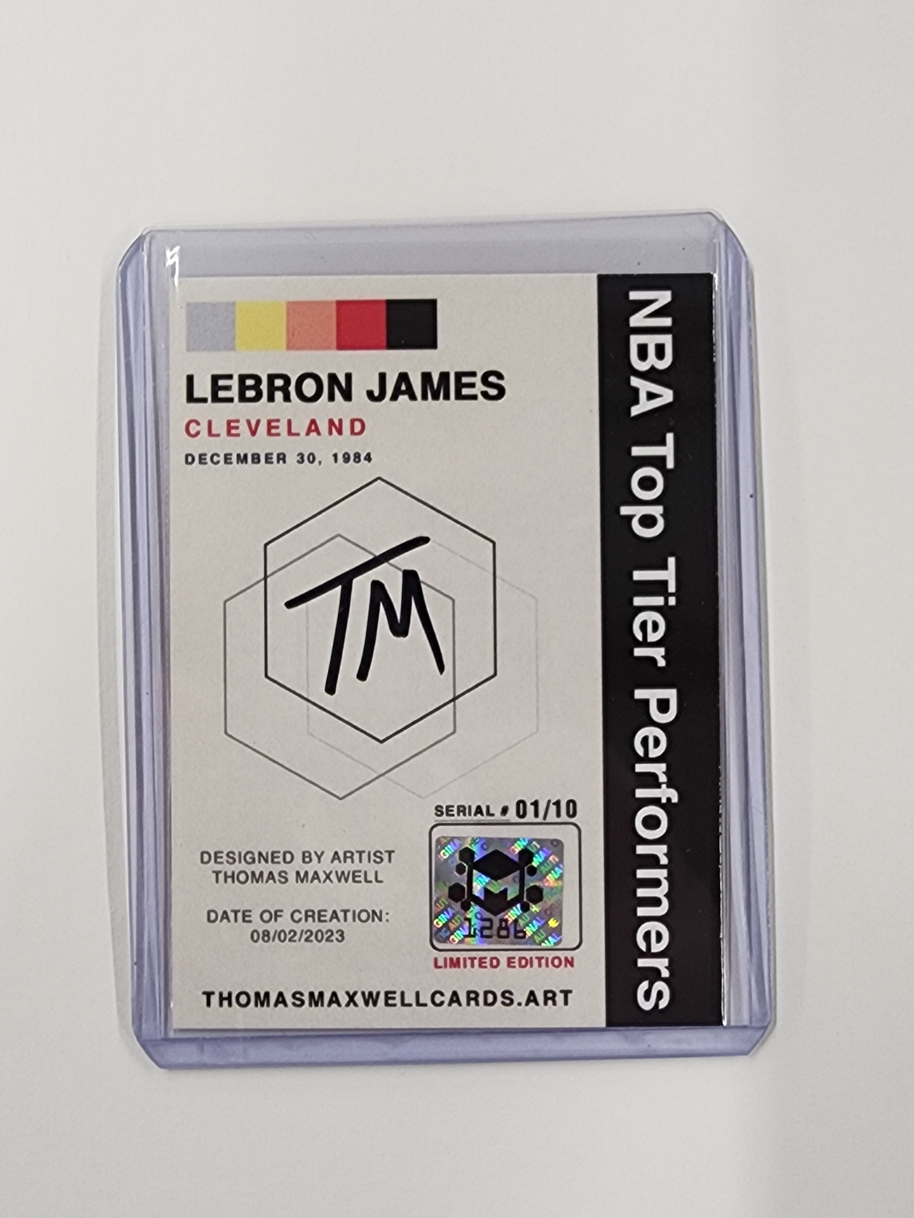 LeBron James Artist Signed Basketball Art Card 1/10