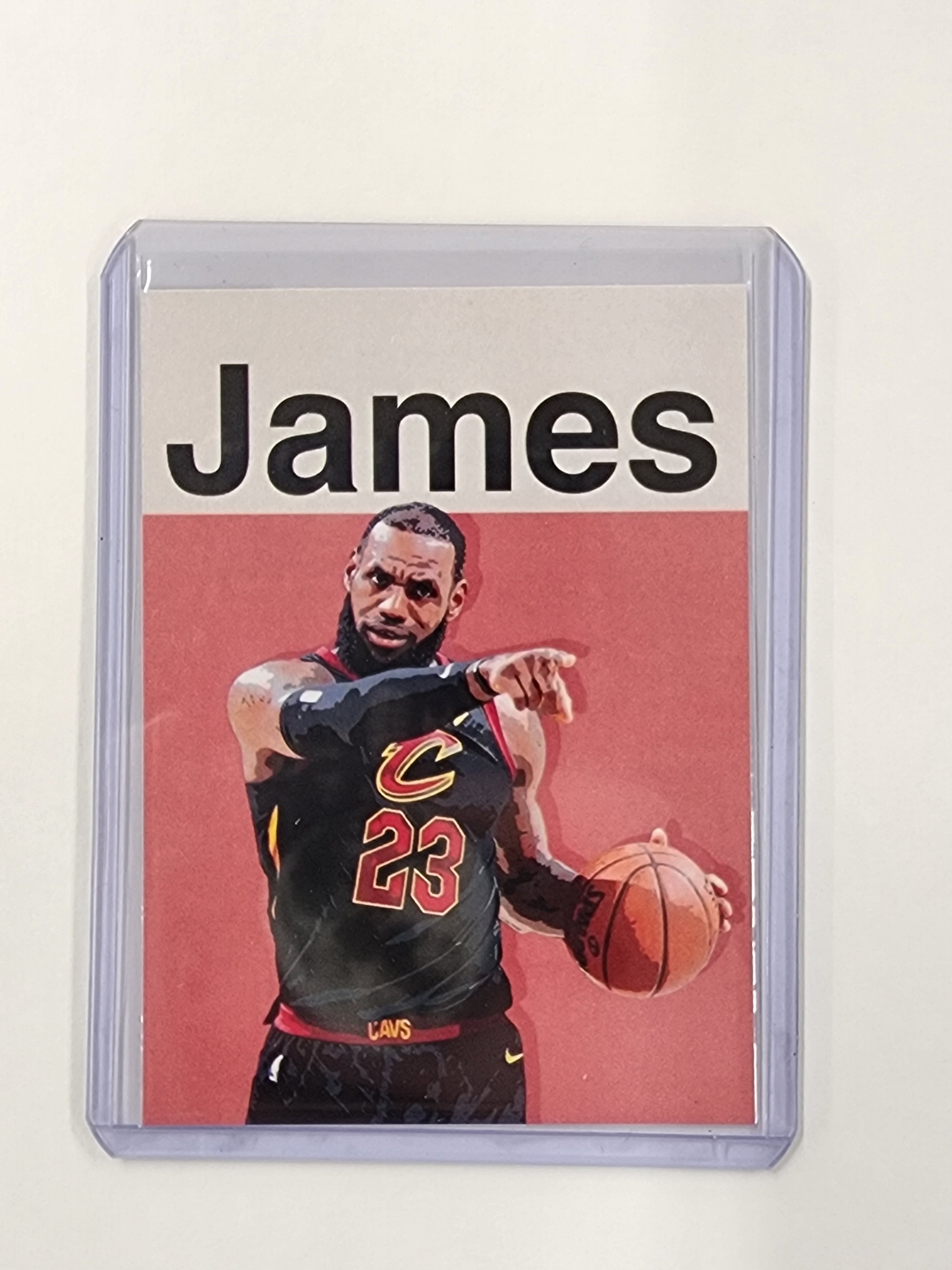 LeBron James Artist Signed Basketball Art Card 1/10