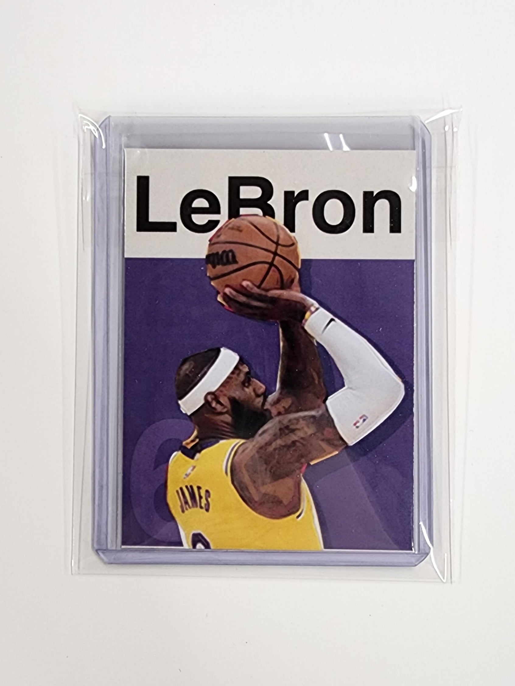 Lebron James Artist Signed Basketball Art Card 1/10