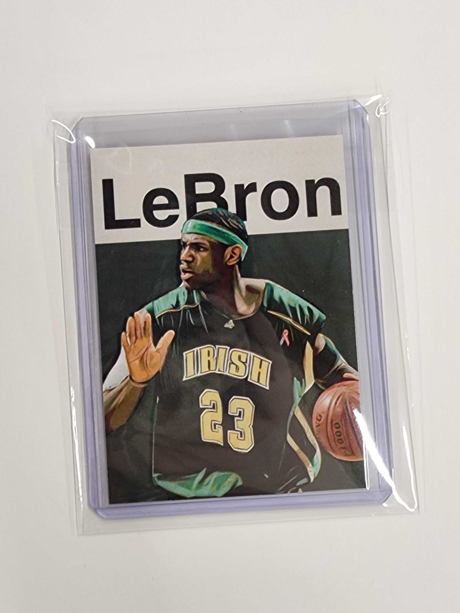 Lebron James Artist Signed Basketball Art Card 1/10