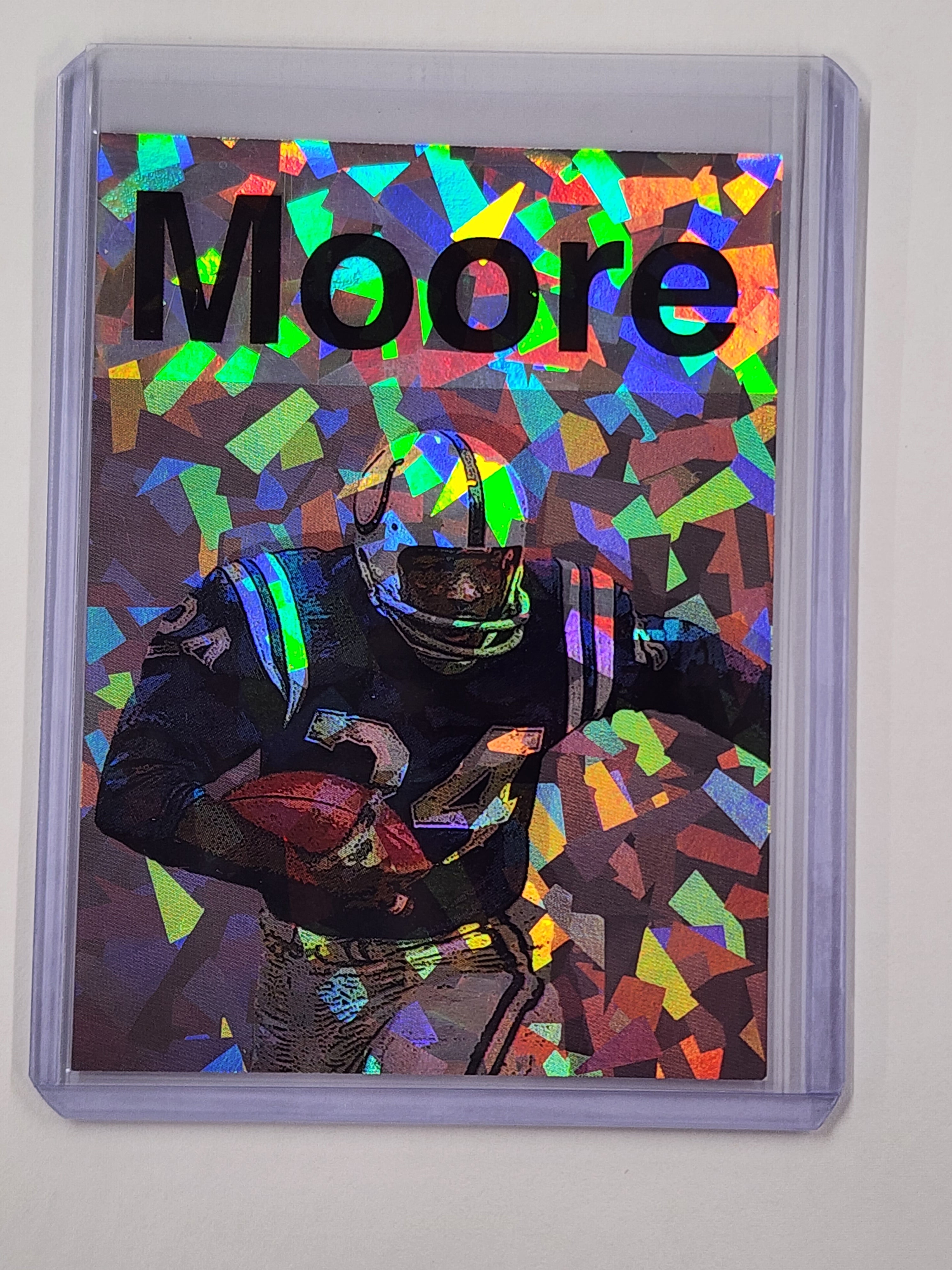 Lenny Moore Artist Signed Baltimore Colts Refractor Art Card 1/1