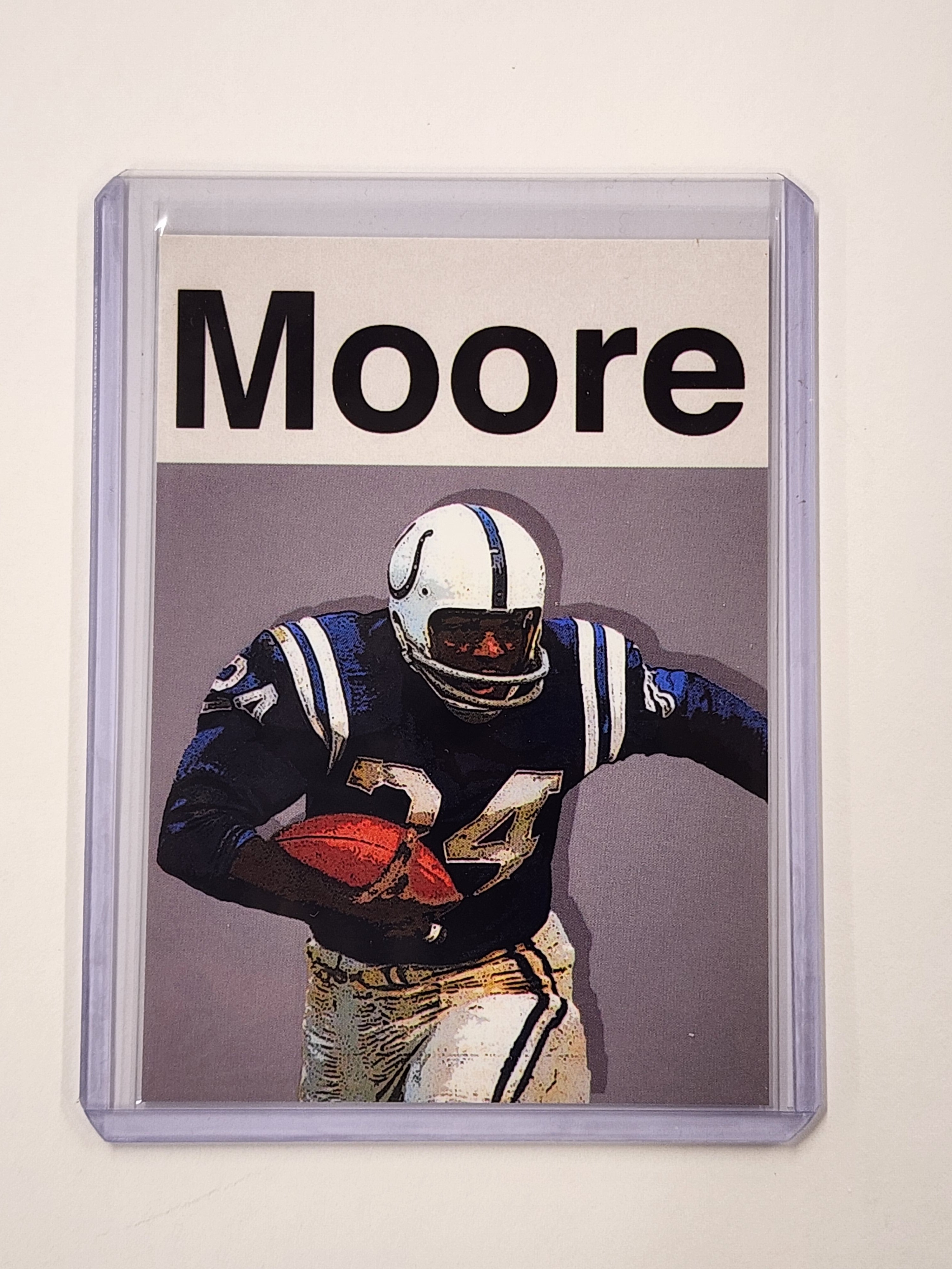 Lenny Moore Artist Signed Football Art Card 1/10