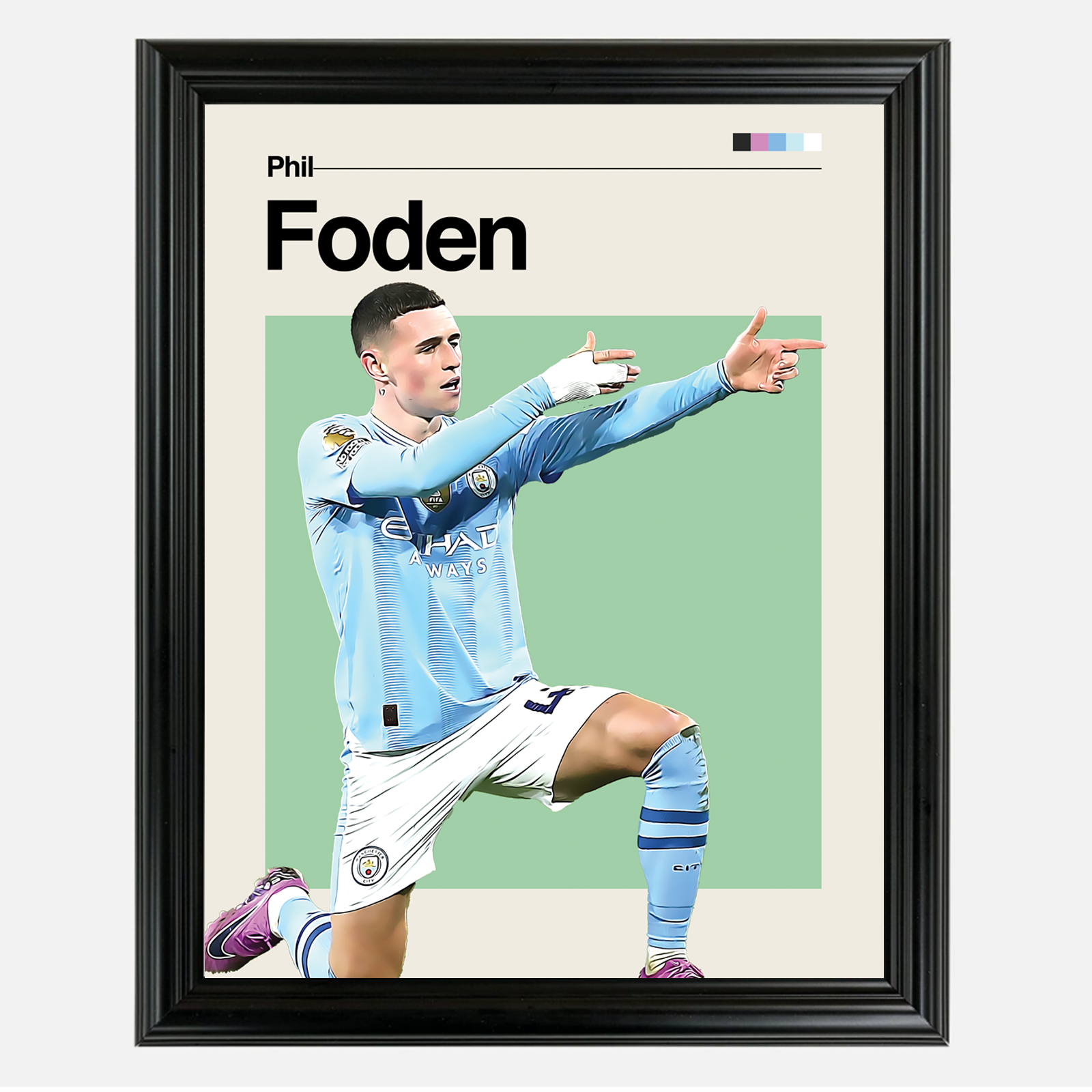 Phil Foden Framed Sports Art Photo by Thomas Maxwell