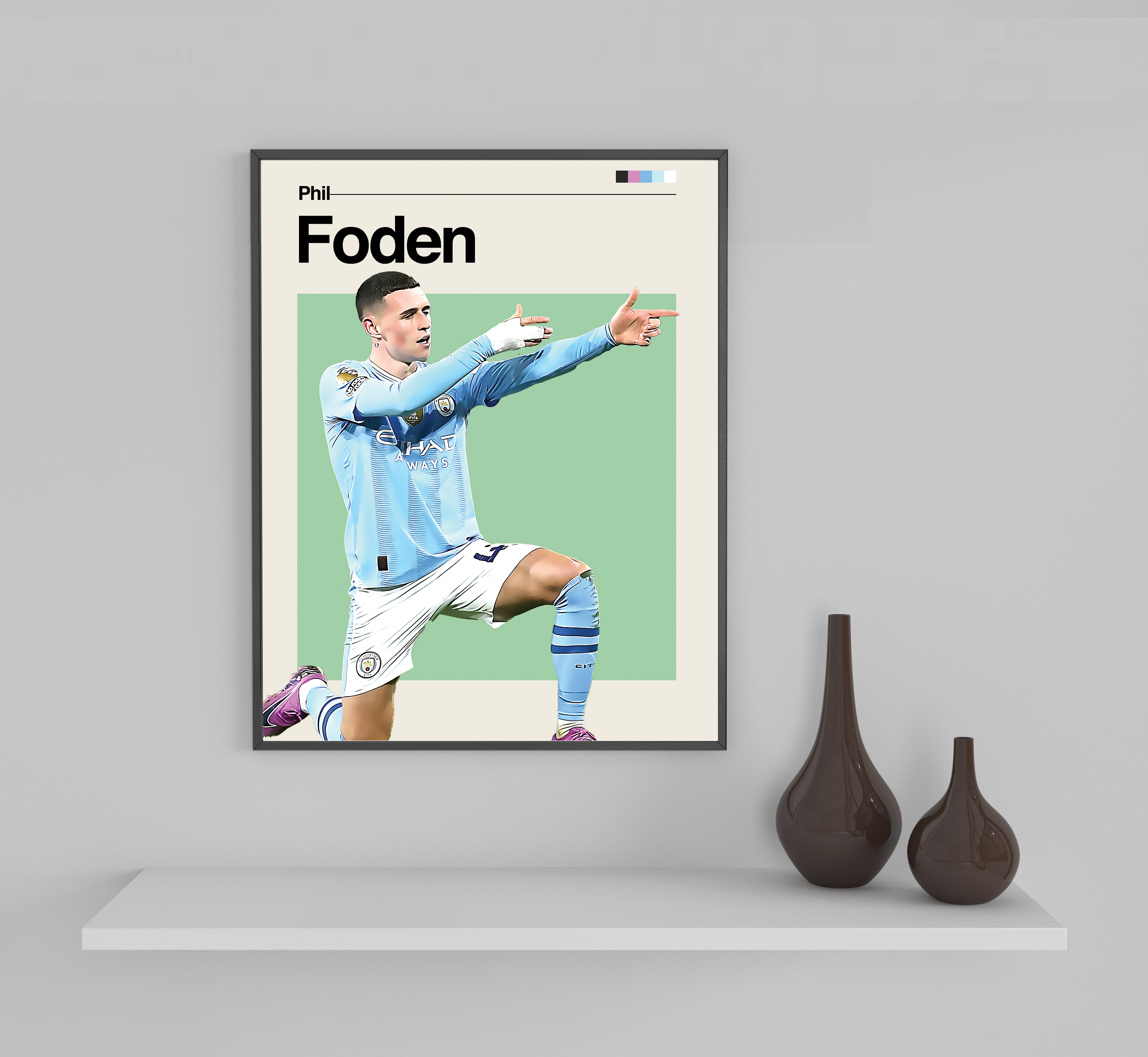 Phil Foden Framed Sports Art Photo by Thomas Maxwell