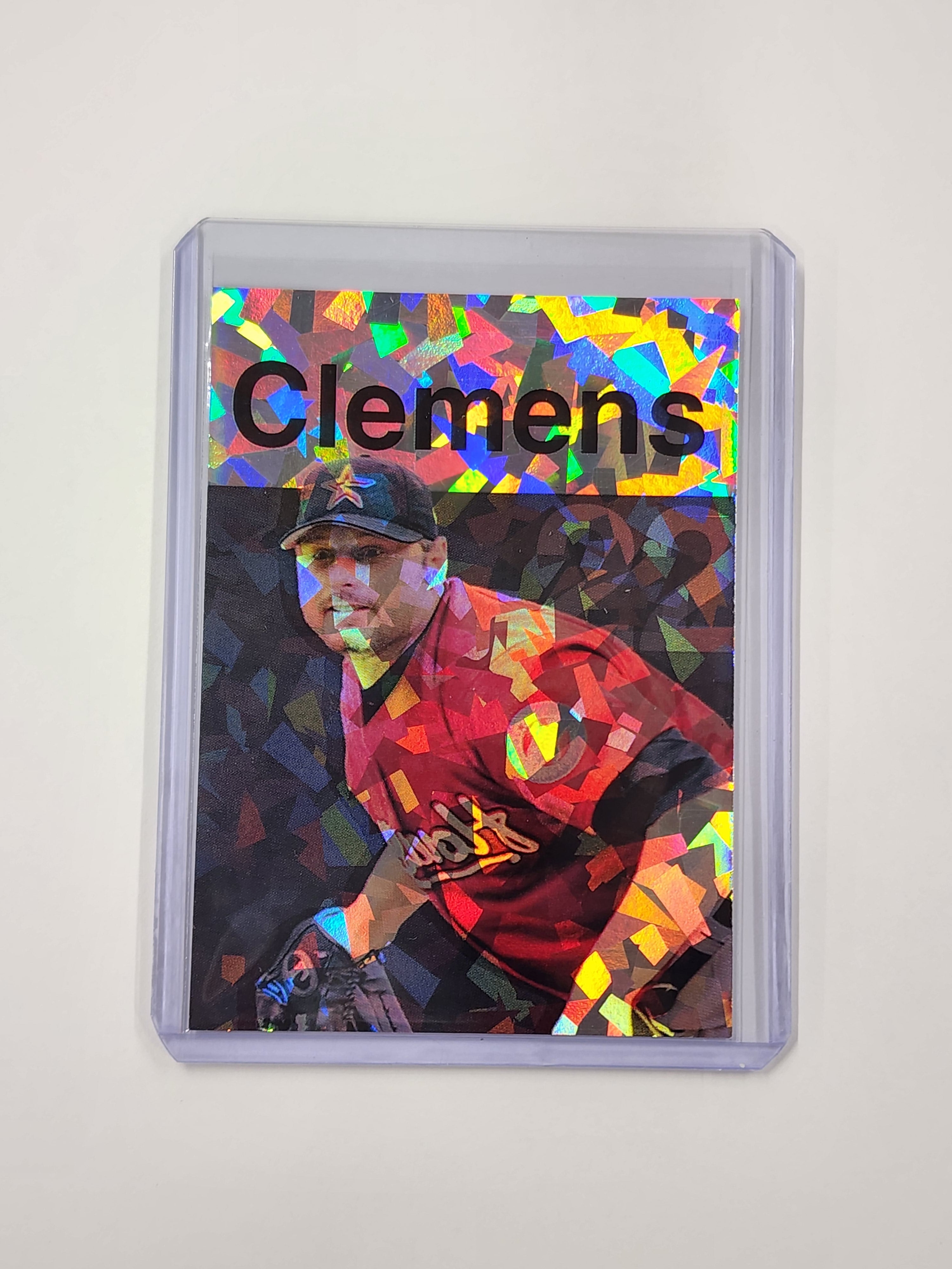 Roger Clemens Artist Signed Houston Astros Refractor Art Card 1/1